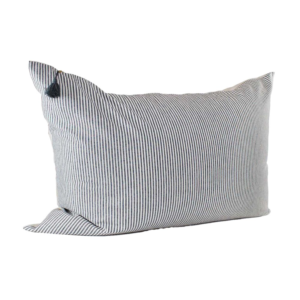 HEADBOARD CUSHION IN TOULOUSE BLUE, $200, Hedgehouse