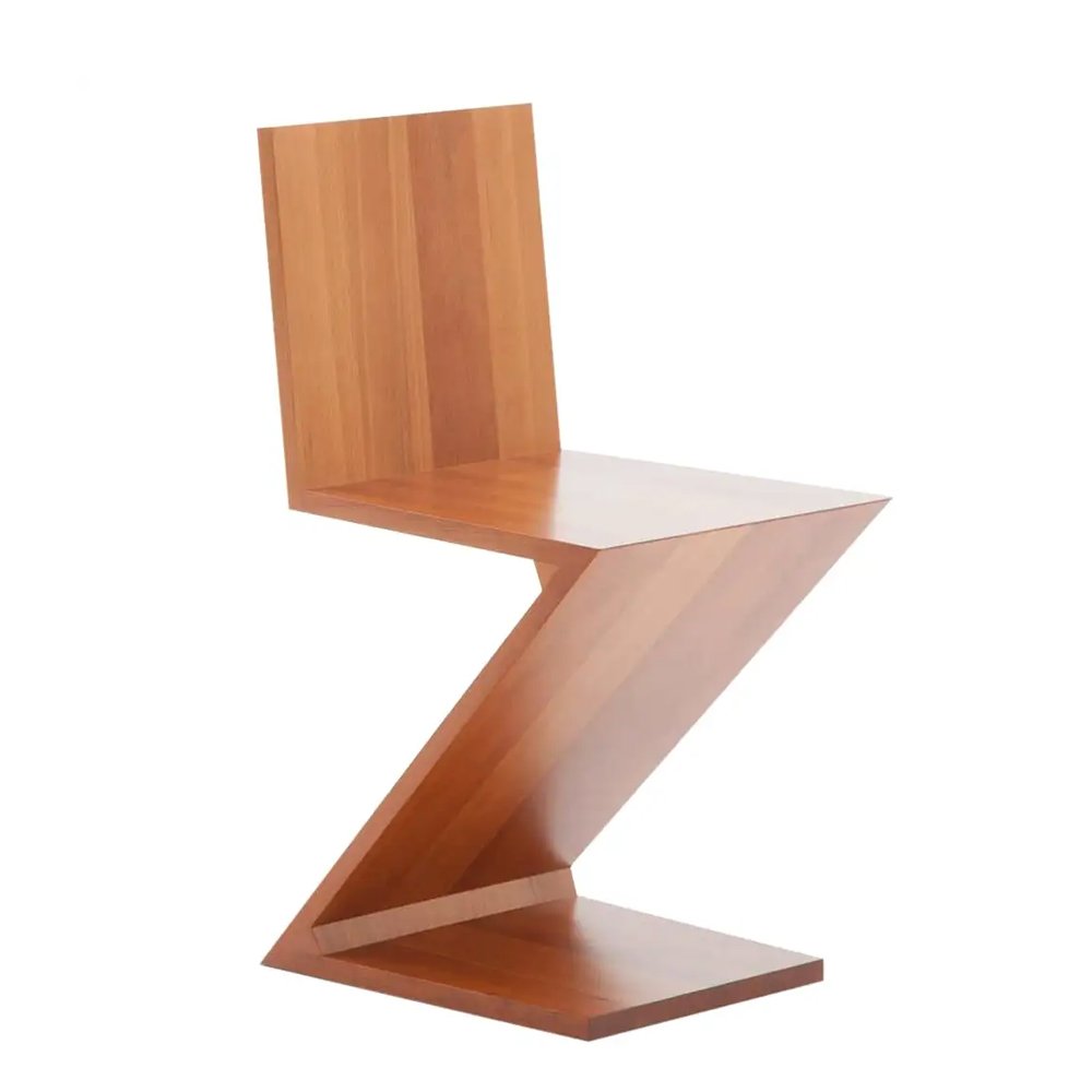 Gerrit Thomas Rietveld Zig Zag Chair by Cassina, $3080.29, 1stDibs