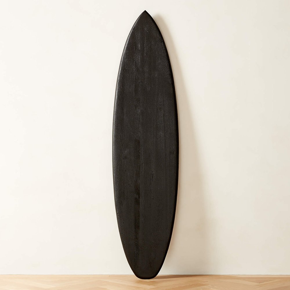 SALEMA DECORATIVE BLACK SURFBOARD, $999, CB2