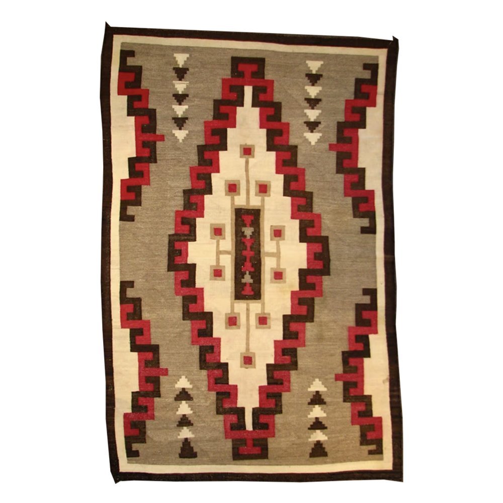 Vintage Klagetoh Navajo rug from the 1940s, $3,950, Toh-Atin Gallery