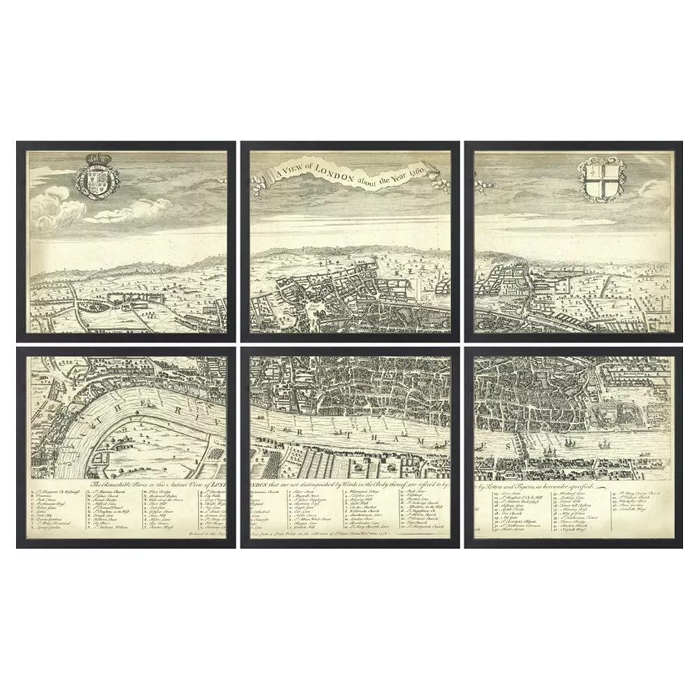 Art Virtuoso Segmented Map Of London by Art Virtuoso, $1500, Perigold
