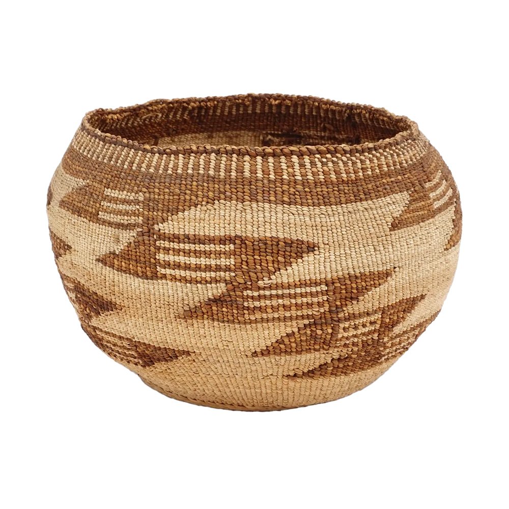 Twined Gift Basket, Klamath-Pit River Tribe, Pre 1880, $1500, Chimayo Trading