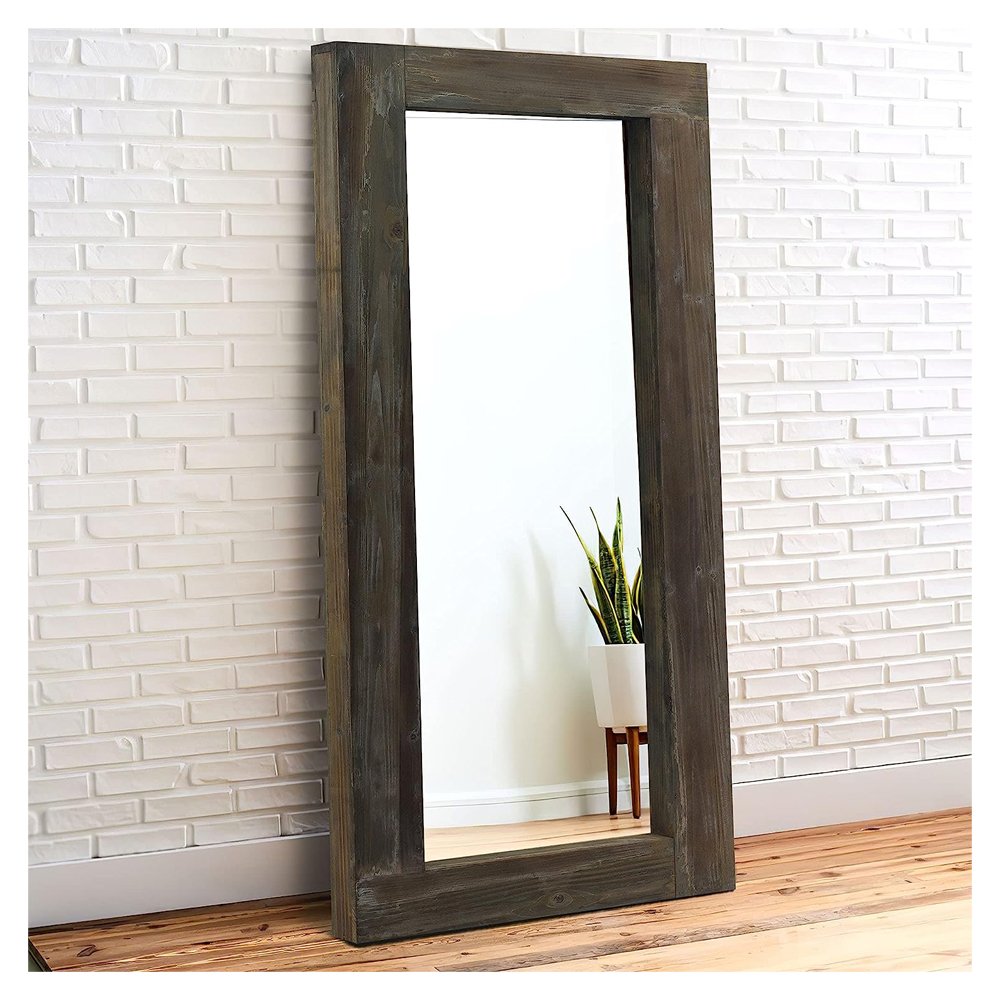 KIAYACI Over Sized Floor Mirror Wood Frame, $323.99, Amazon