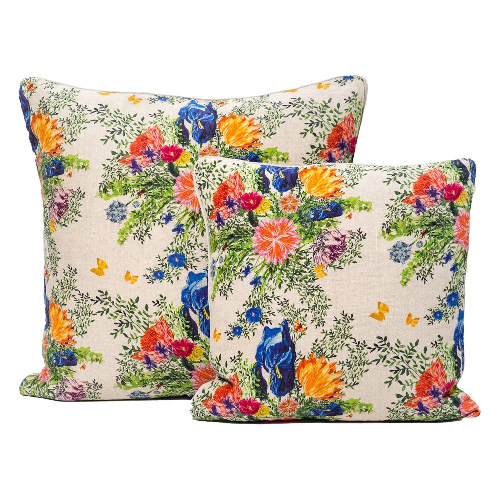Organic Linen Pillow Cover in Dramatic Iris, $150, Sophie Williamson Design