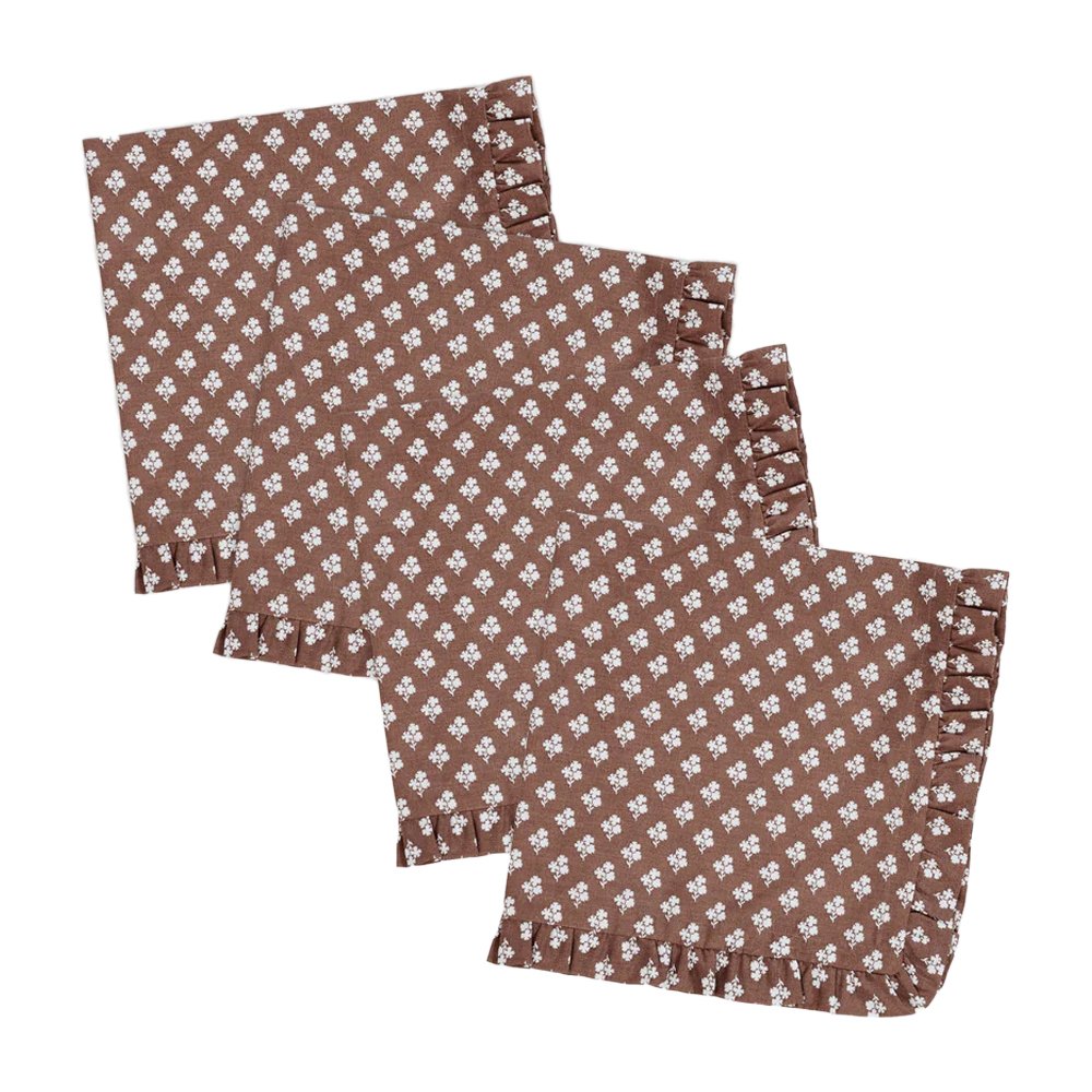 CONSTANCE RUFFLED DINNER NAPKIN - SET OF 4, $60, Trudie