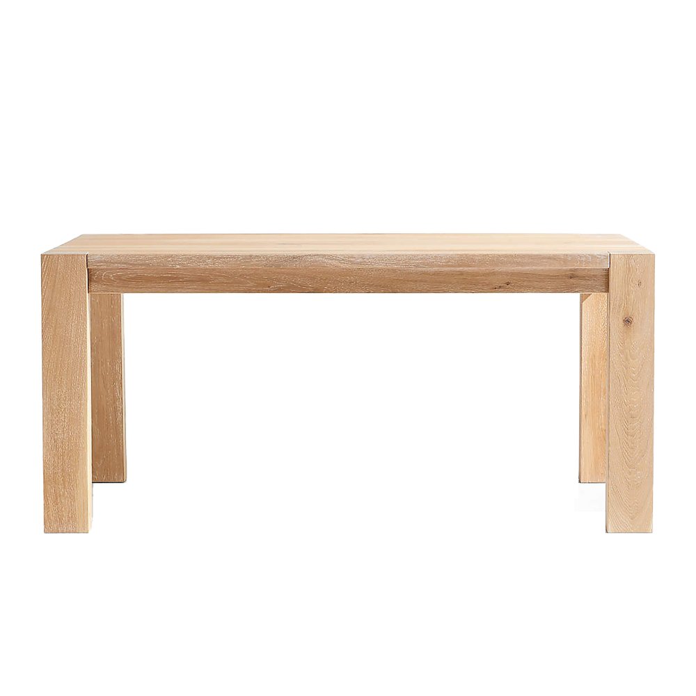 Terra 65" Natural White Oak Solid Wood Dining Table, $1,799, Crate &amp; Barrel