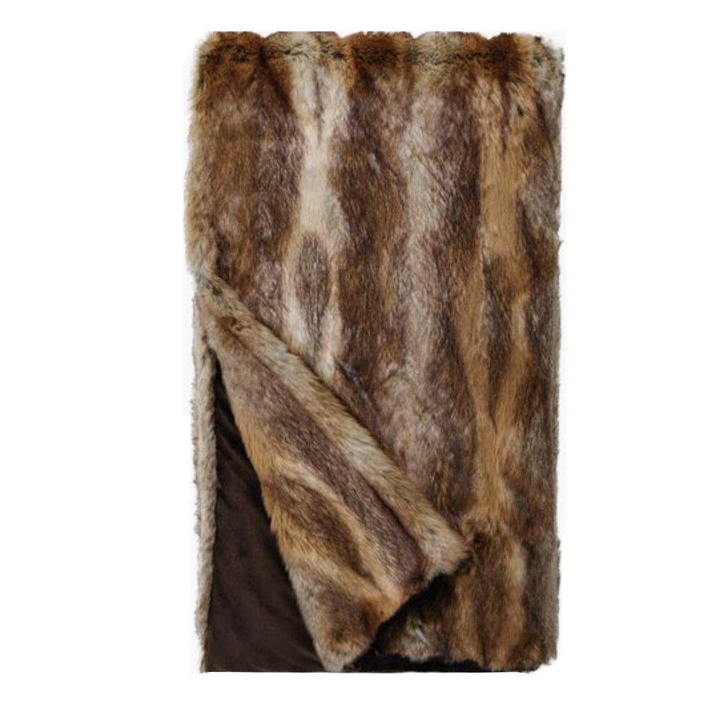 Harper Faux Fur Throw, Brown Mink, $245, One Kings Lane