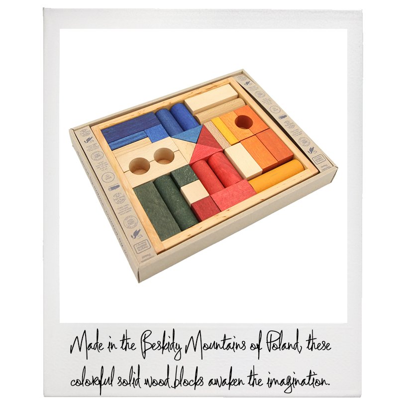Wooden Montessori Blocks, $40, Abigail Rose