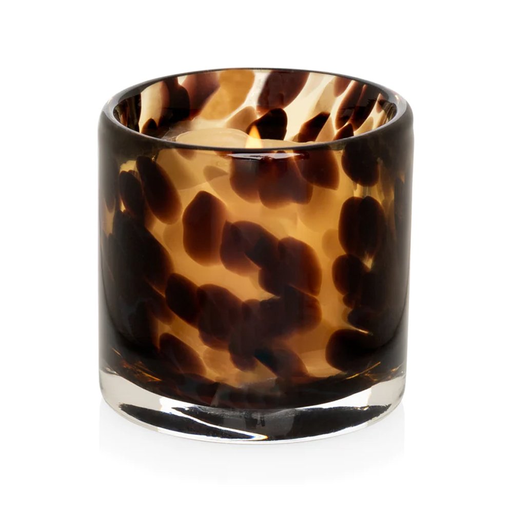 Tortoise Votive Glass Candle Holder, $22, Hudson Grace