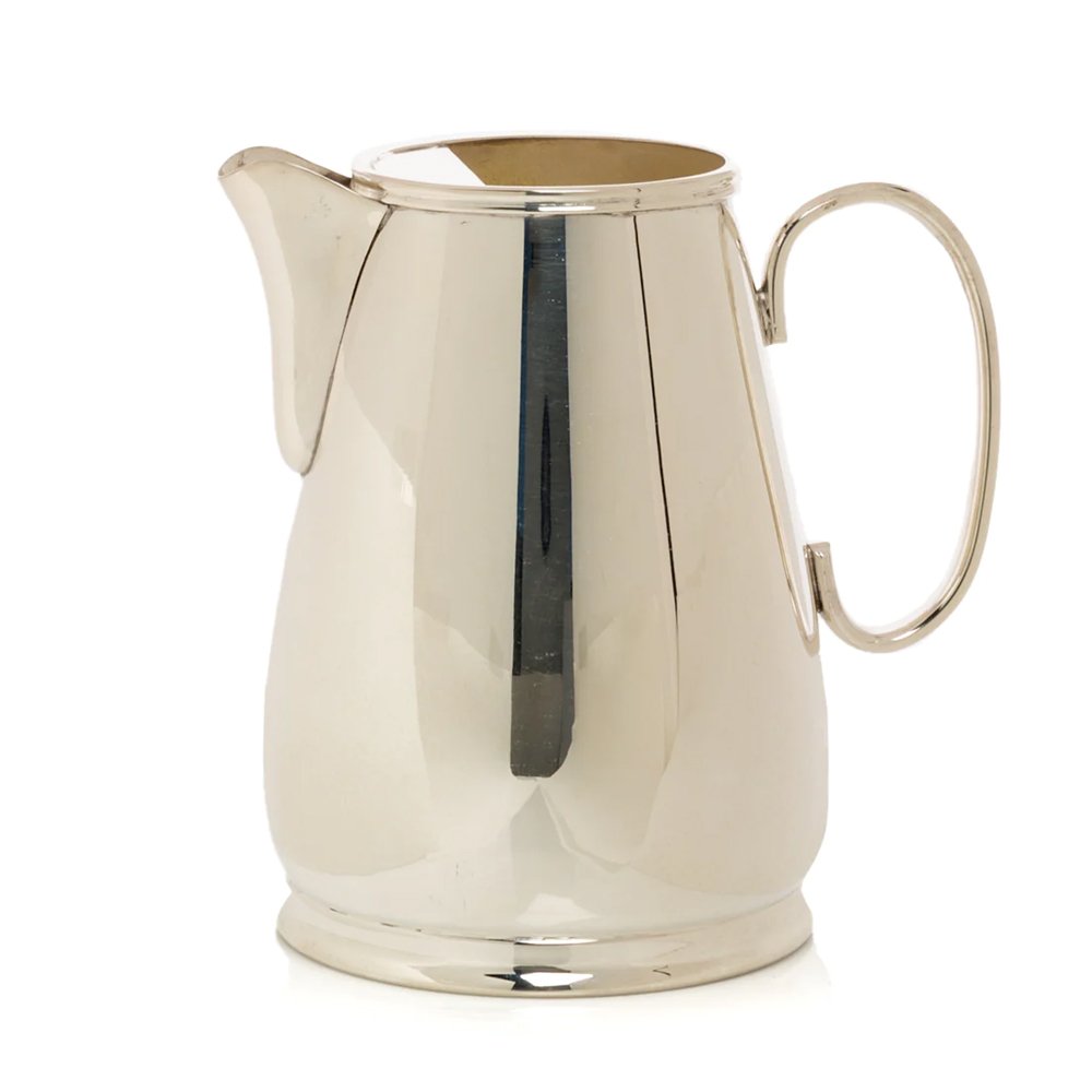 Vintage Silverplate Round Water Pitcher, $675, Hudson Grace