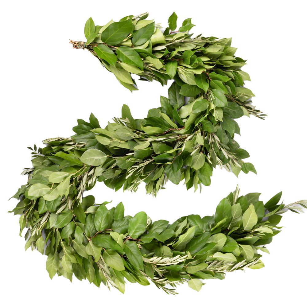 Salal and Olive Garland, 6' Long, $135, Hudson Grace