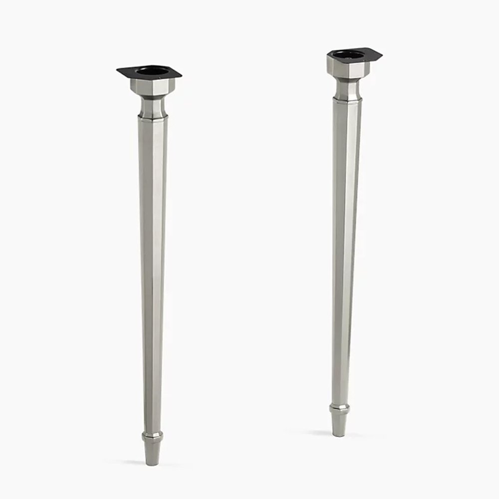 Kathryn® Octagonal tapered brass table legs, Vibrant Polished Nickel,$2,090.77, Kohler