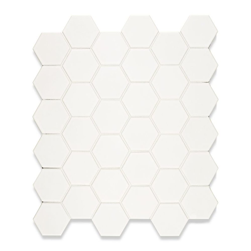 Context Mosaics 2" Hexagon in Gloss White, Ann Sacks