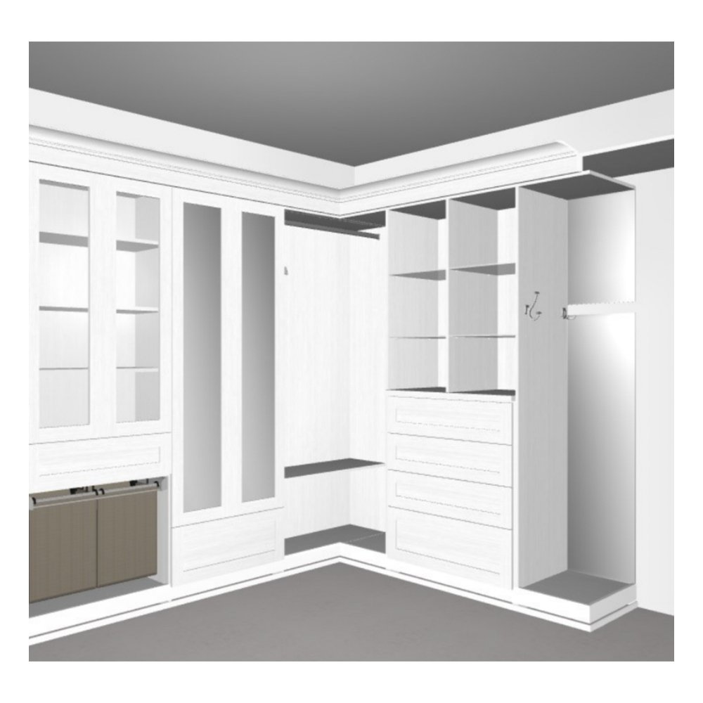 Custom Walk In Closet in Belissima White, California Closets