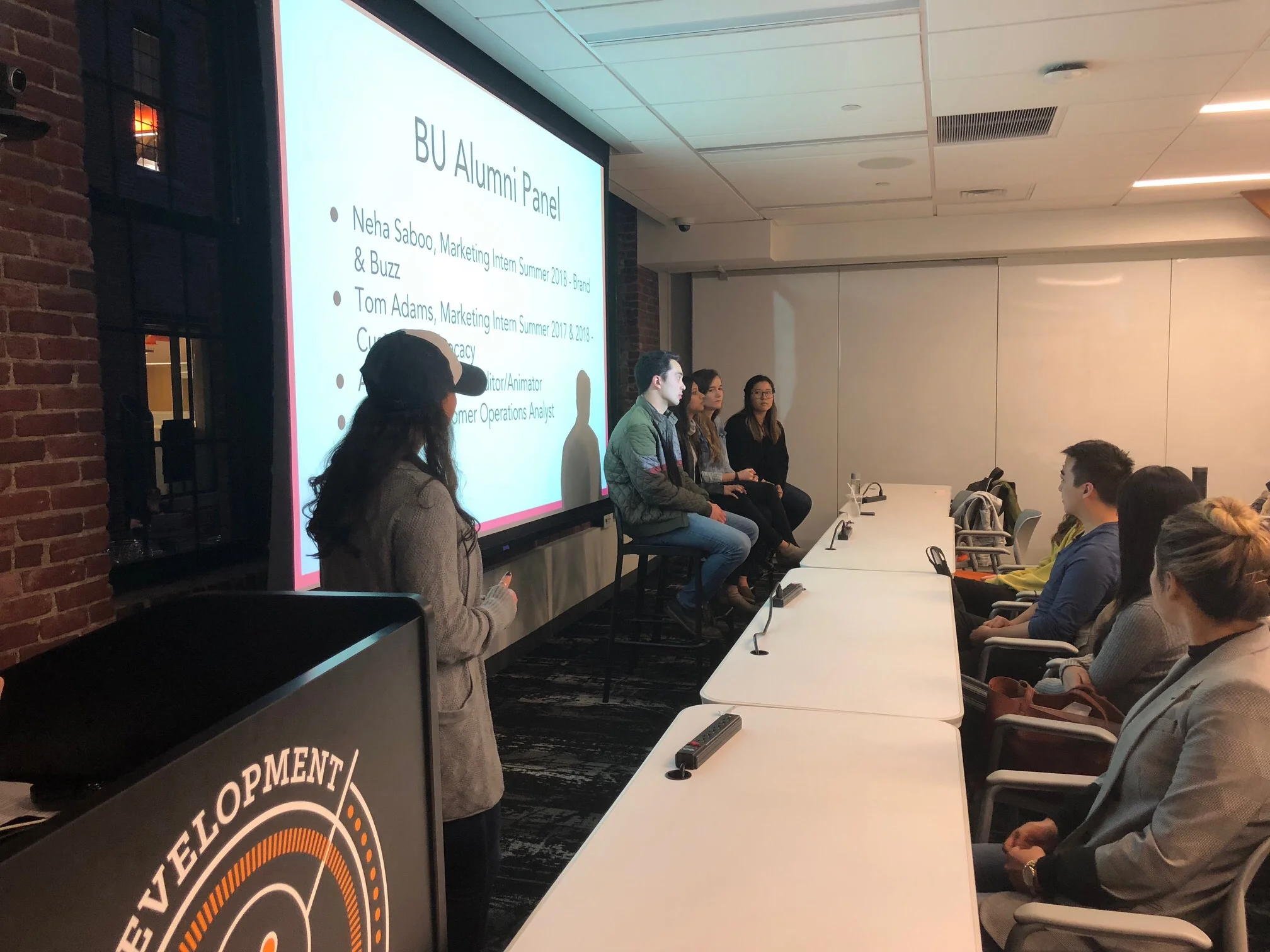 BU alum and BUMKC members participate in a panel discussion about their experience with the company.