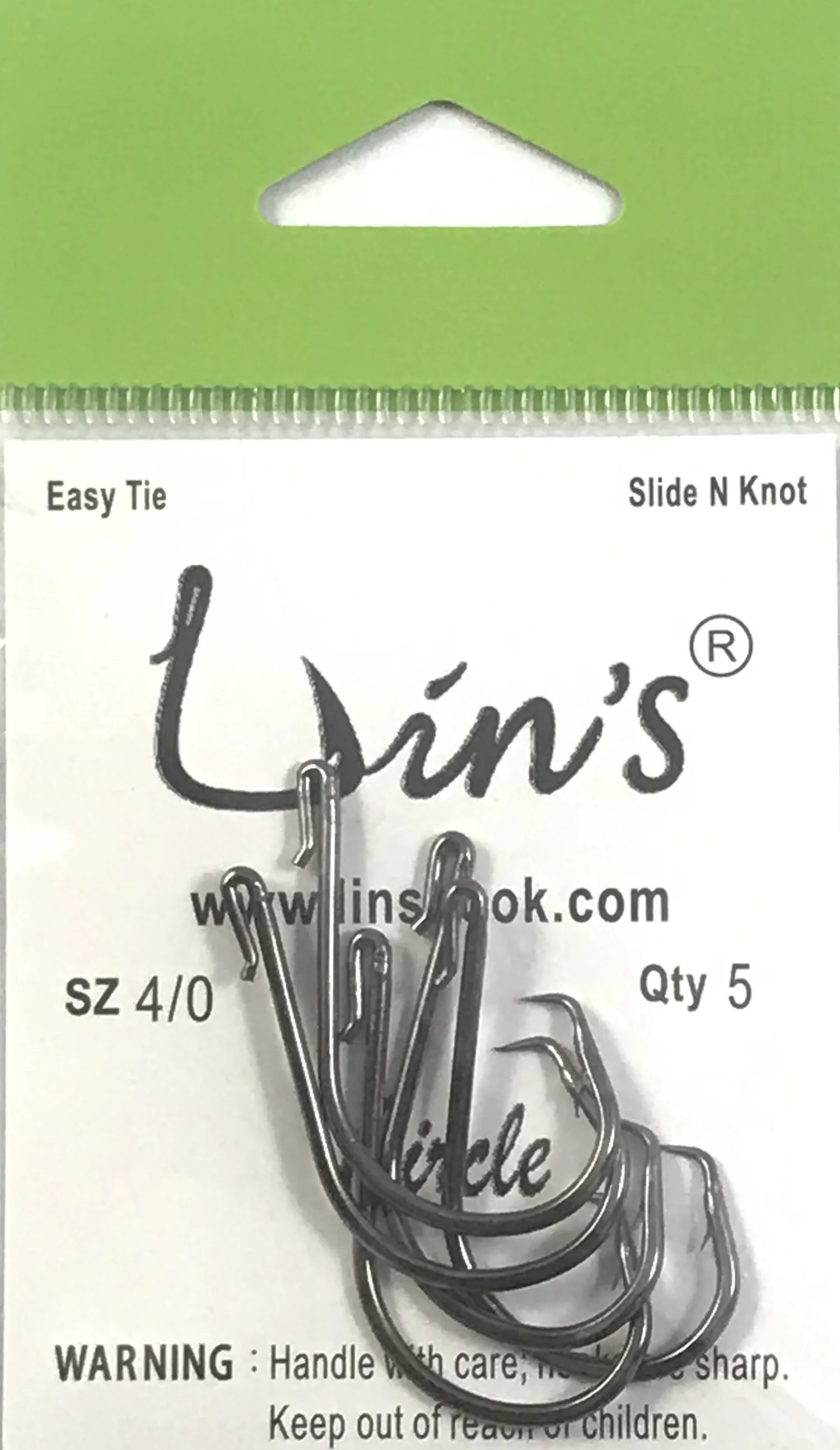Lin's Slide&Knot Circle Hooks-Single Pack (5 Hooks) Lin's Hook Lin's Slide&Knot Circle Hooks-Single Pack (5 Hooks) Lin's Hook