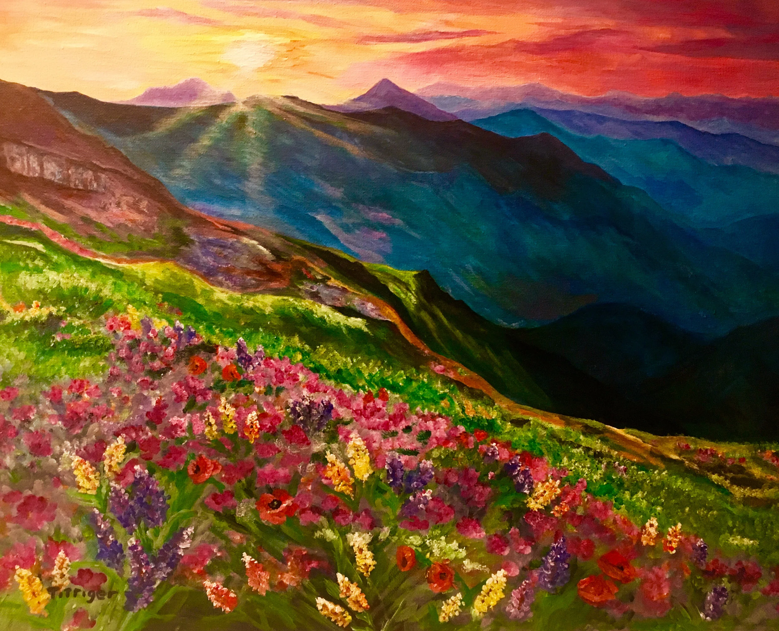 Tittiger.MOUNTAIN FLOWERS.16 X 20.$250.CR.5.7.18.JPG