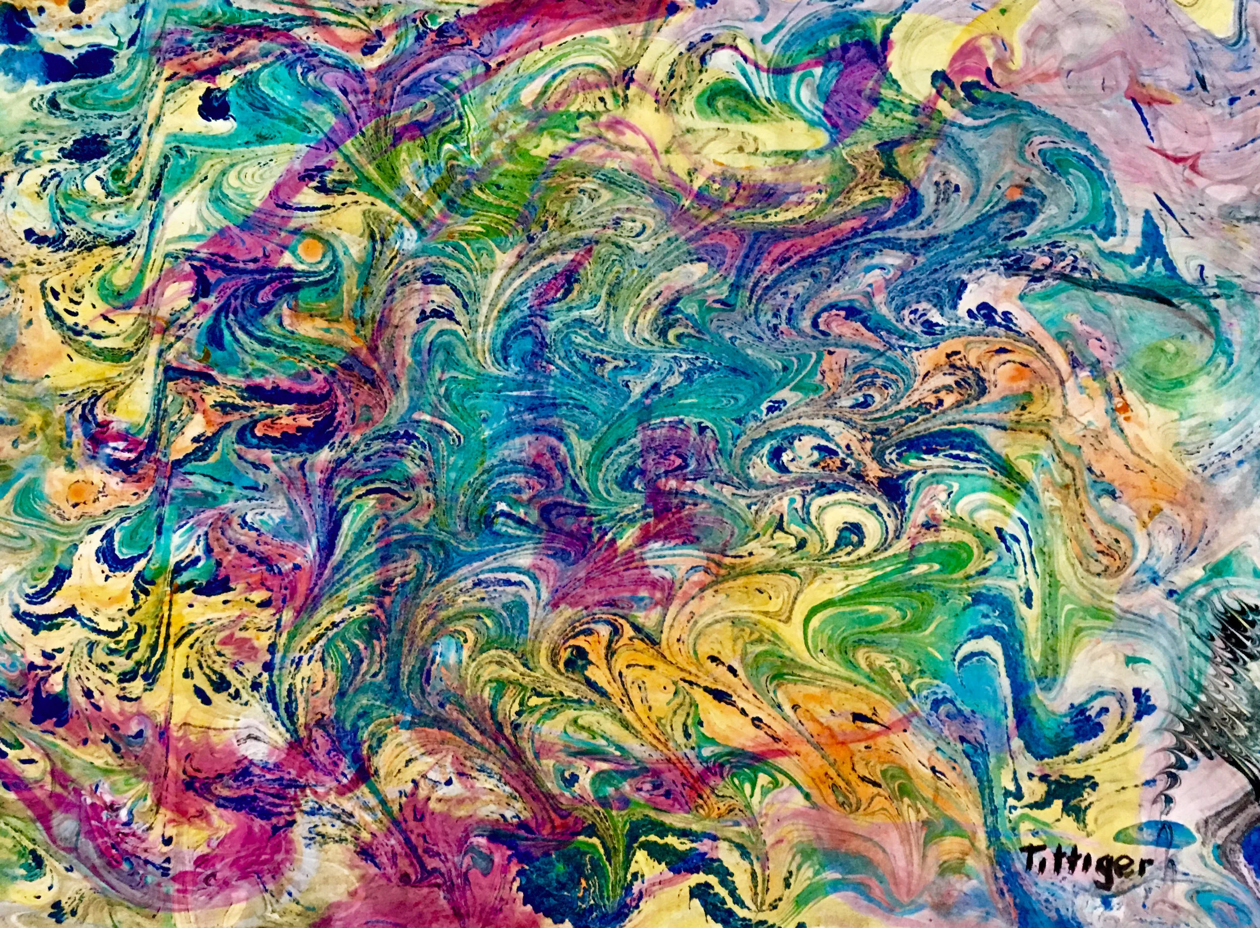 DREAMSICLE Dreamsicle is a beautiful 11 x 15 double marbling. It is reminiscent of summer time and eating ice cream. 
