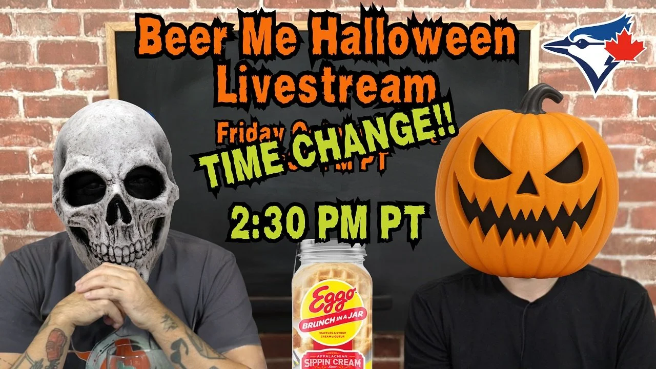 We&rsquo;re coming early! Join us on our Beer Me Guys YouTube channel at 2:30 PM PT for our spooky review of Eggo Brunch in a Jar Appalachian Sippin Cream! Not going to lie - we&rsquo;re a little terrified&hellip; See you then 💀🎃🍻