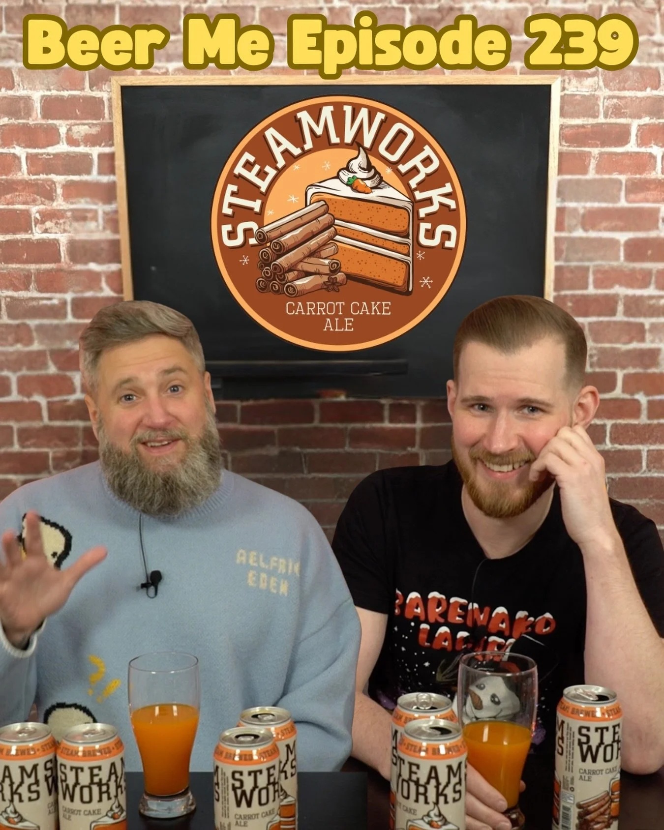 🥕🍺 CARROT. CAKE. BEER. 🍺🥕

New episode of Beer Me! We cracked open @steamworksbeer Carrot Cake Ale: a beer that looks like carrot juice, tastes like legit cake, and sneaks in at 6.5% while pretending to be festive and harmless.

🎄 Looks wrong
🍰