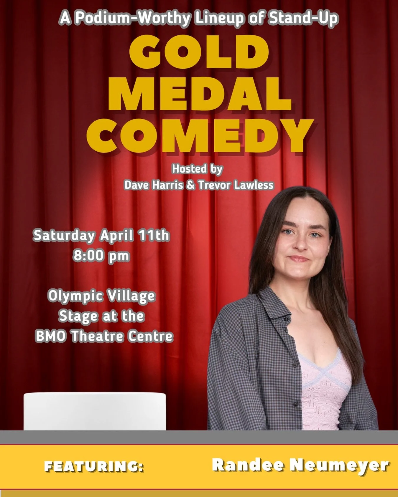 Randee Neumeyer is on @goldmedalcomedy! 

Randee is a Vancouver-based comedian and writer. She&rsquo;s known for her subversively creative jokes, where her set-ups are as surprising as her punchlines. Randee has been featured on Don&rsquo;t Tell Come