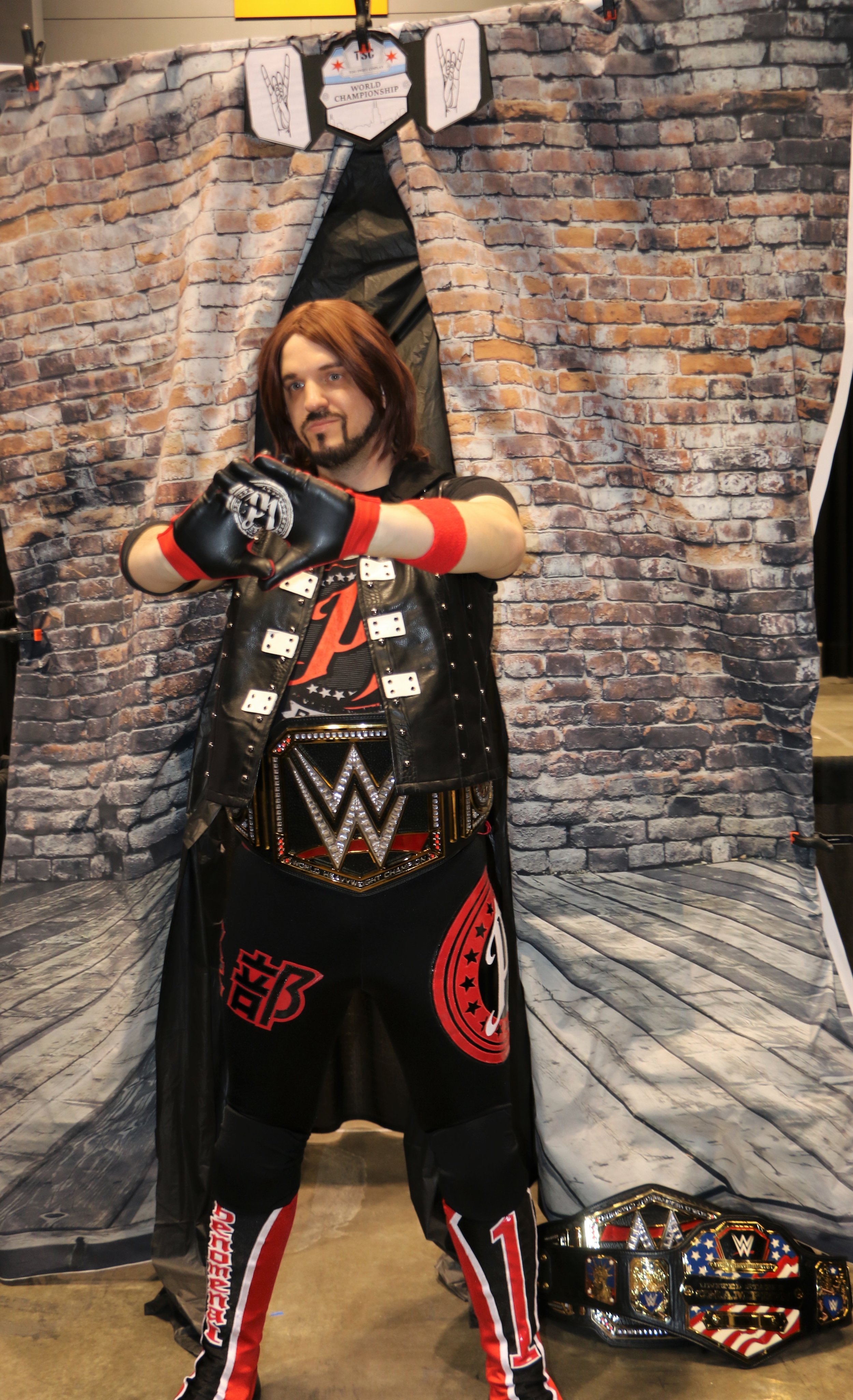  AJ Styles cosplayer at the Two Sweet Cosplay booth. 