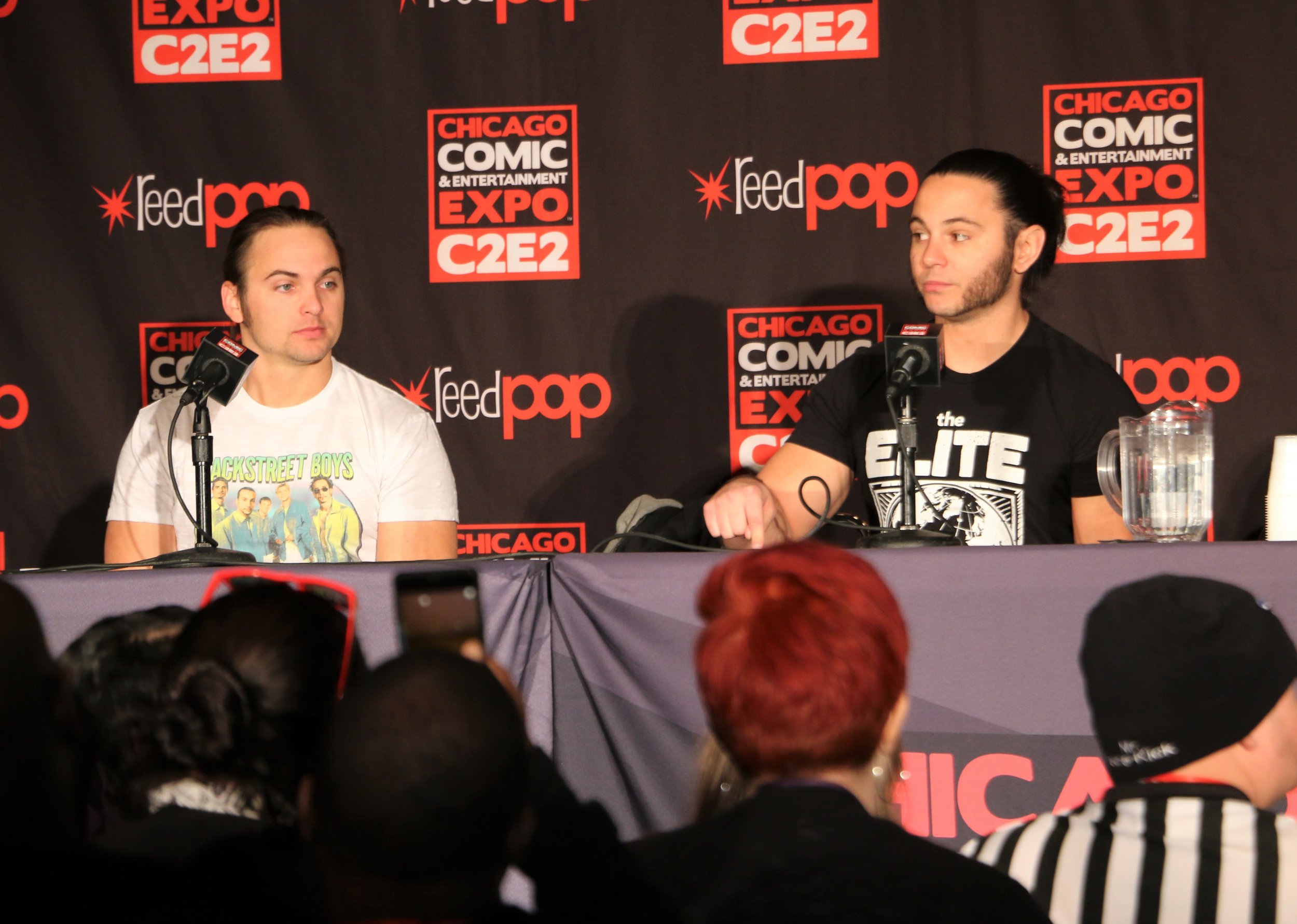  The Young Bucks during the All Elite Wrestling panel. 