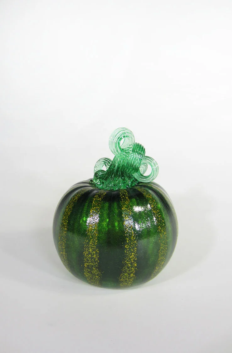 Pumpkin - emerald with gold ridges