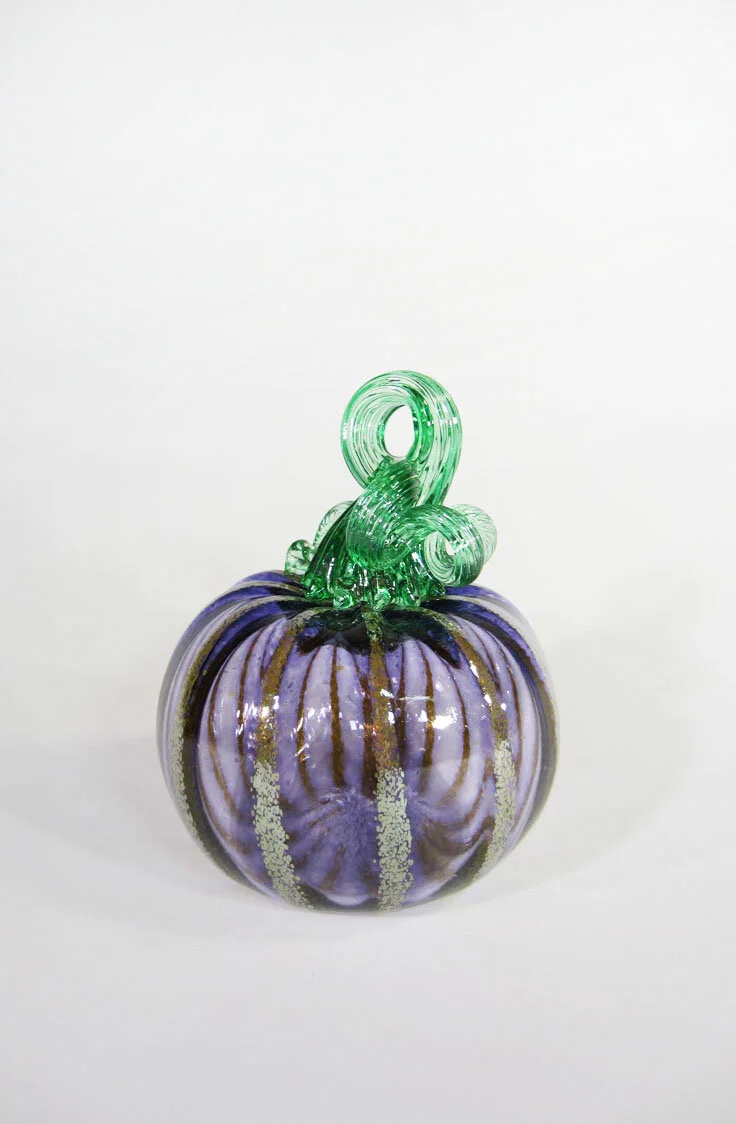 Pumpkin - purple with silver ridges 
