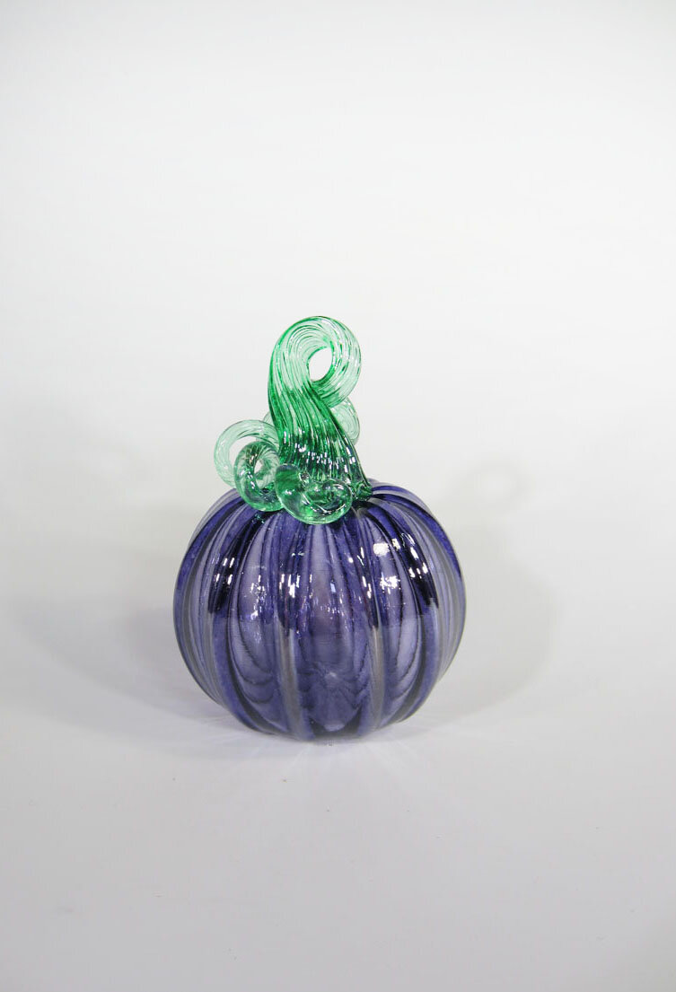 Pumpkin - purple with silver ridges 