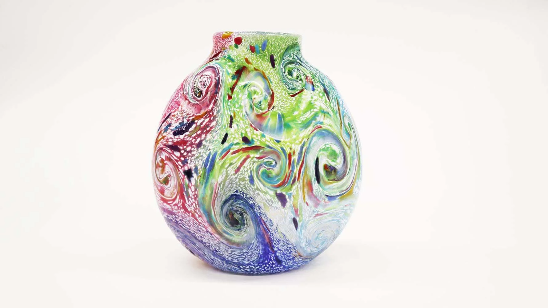 Flat Vase - Gloss Jewel Tone Starry Night