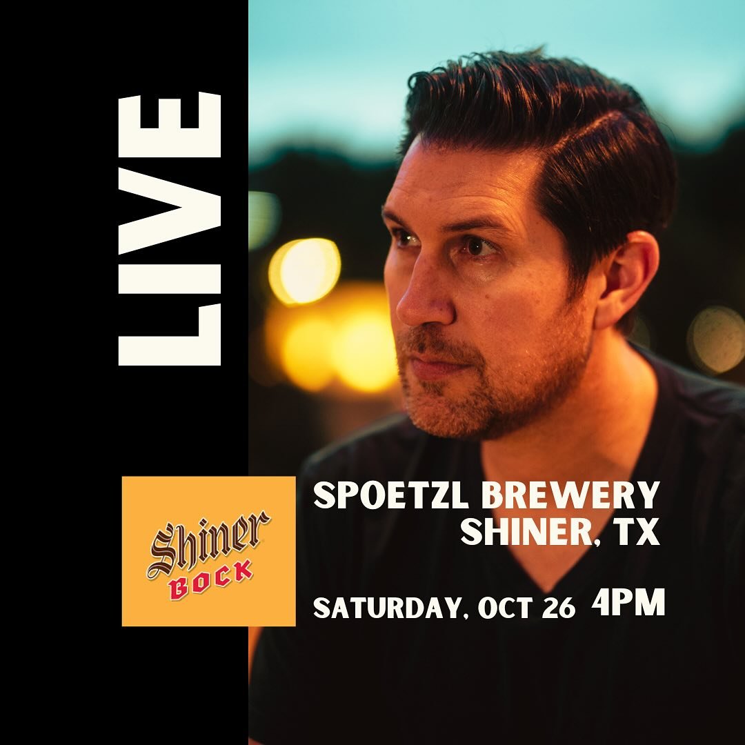 Bringing it close to home this Saturday! Live at the one and only @spoetzlbreweryanddistillery in Shiner, TX. 4pm, with special guests! #shinerbock #shinerbeer #shinerbrewery #livemusictexas #texassingersongwriter #texasmusic #fiddleandsteel #country