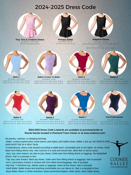 Dress Code — Coomer Ballet Conservatory