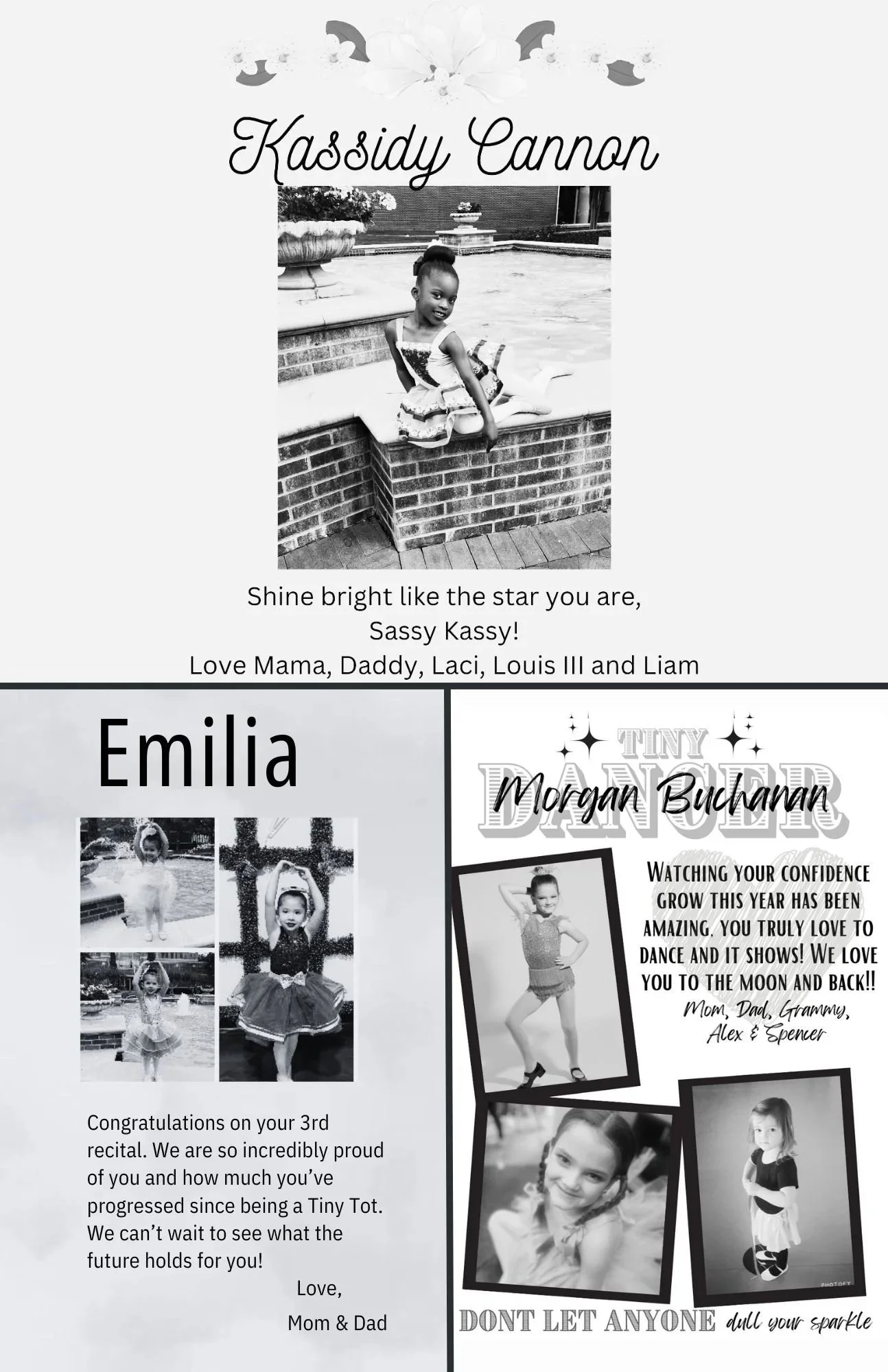 Recital Program Ad (Purchase and submit by March 28th)