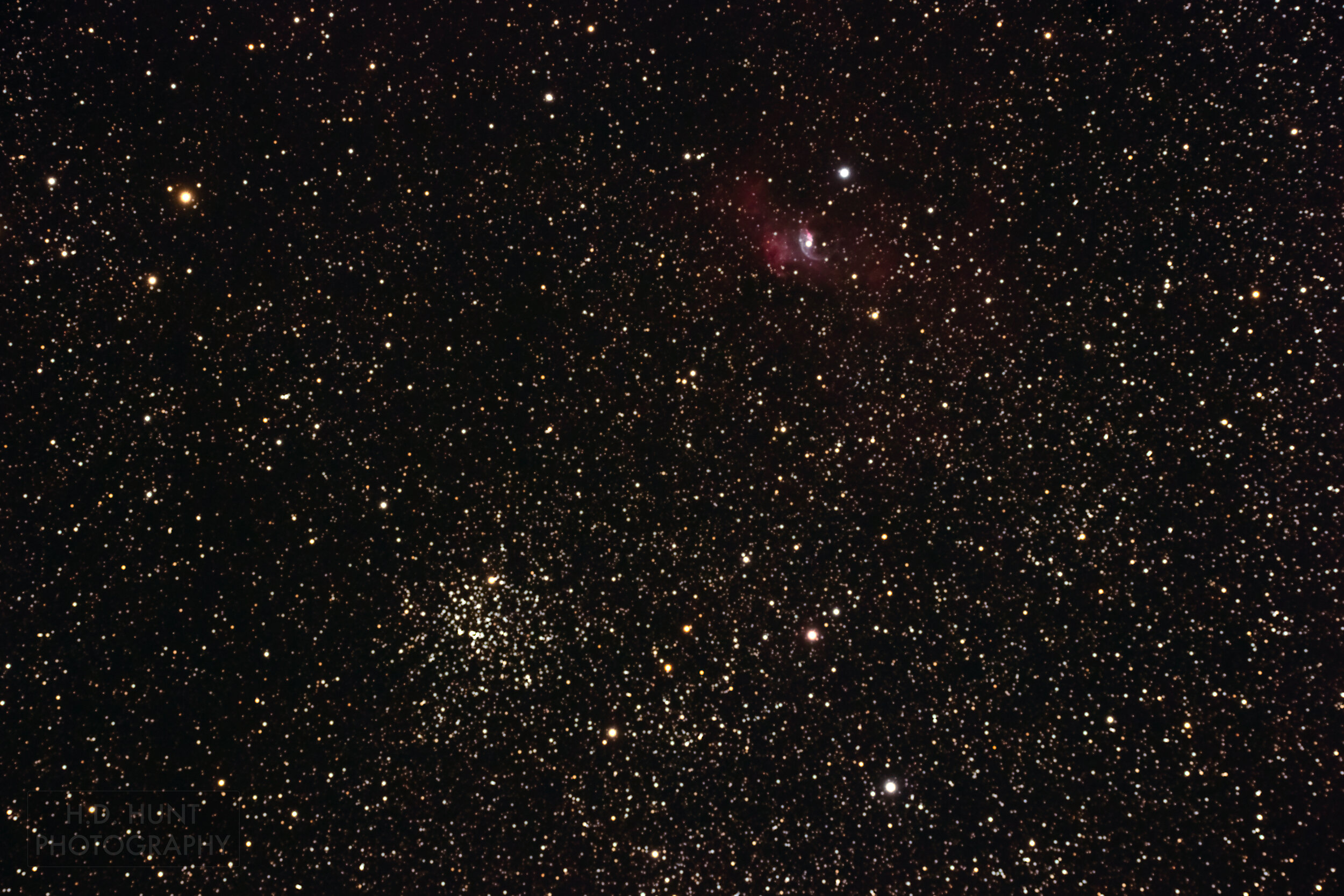 M52 and NGC 7635 (Bubble Nebula) - September 2021