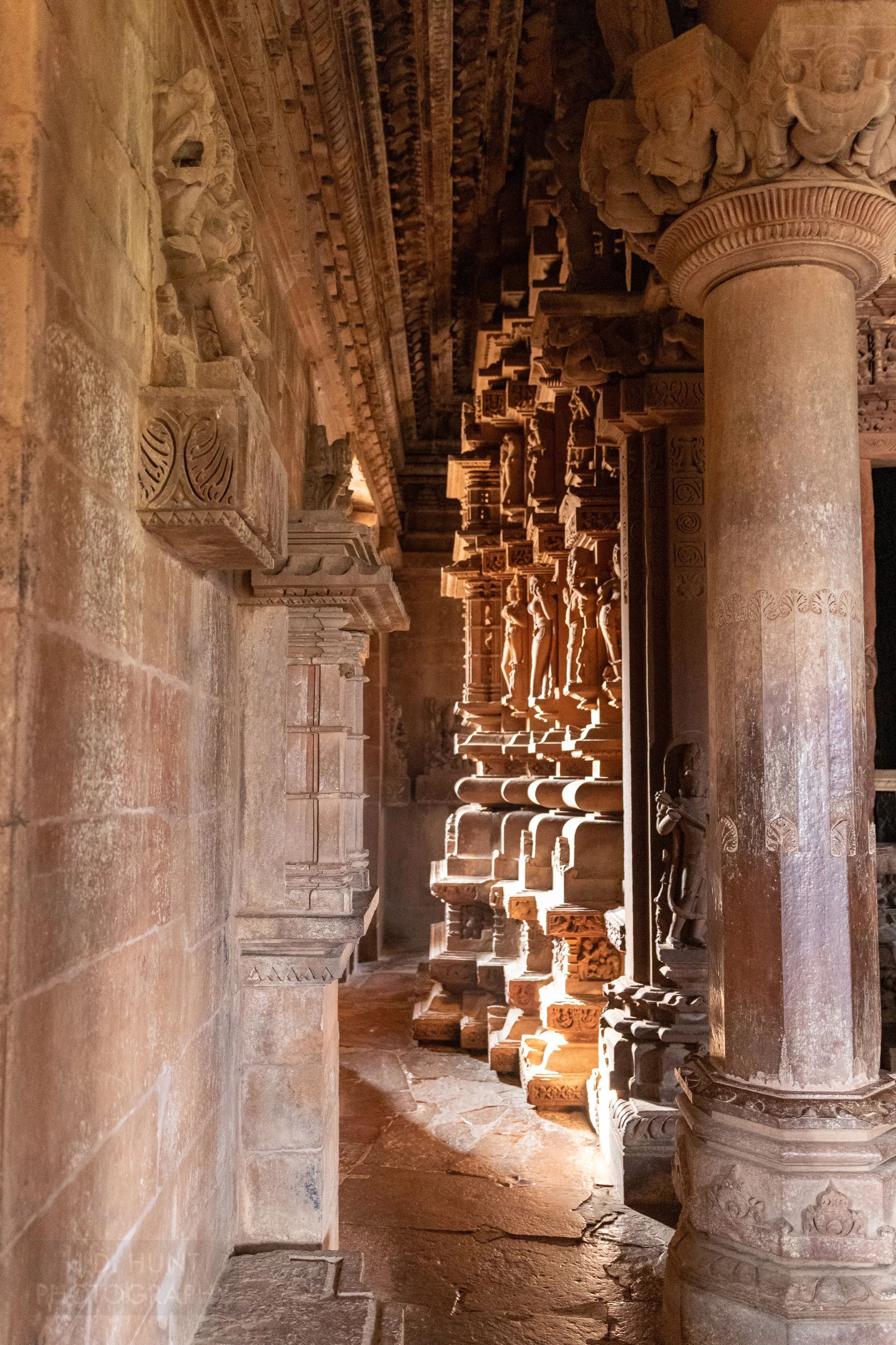 Interior of the Lakshmana Temple, Khajuraho Group of Monuments, India.