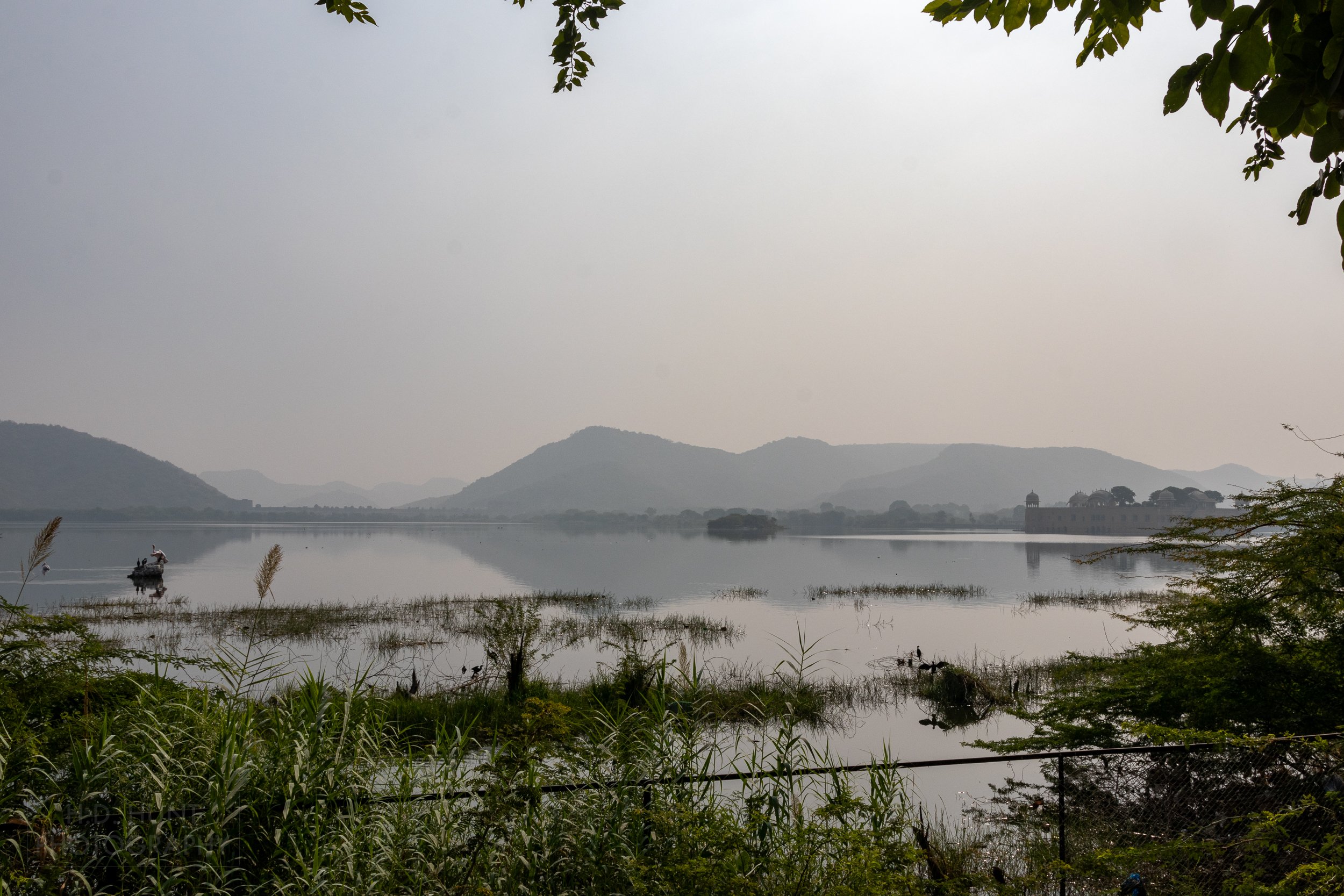 A small palace - Jal Mahal - is seen on an island on a lake in Jaipur, India.