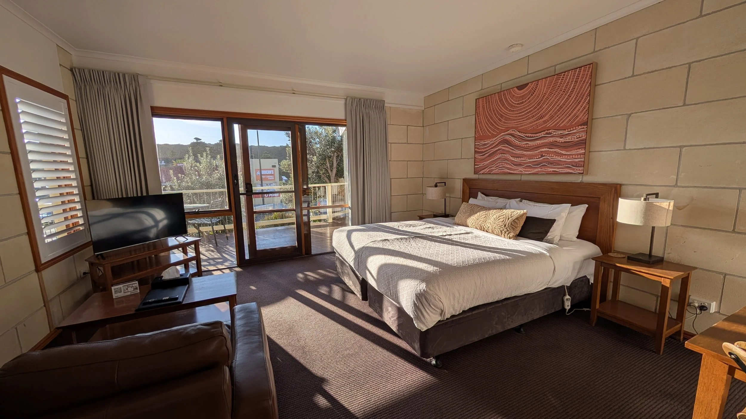 A motel room in Port Campbell, Australia.
