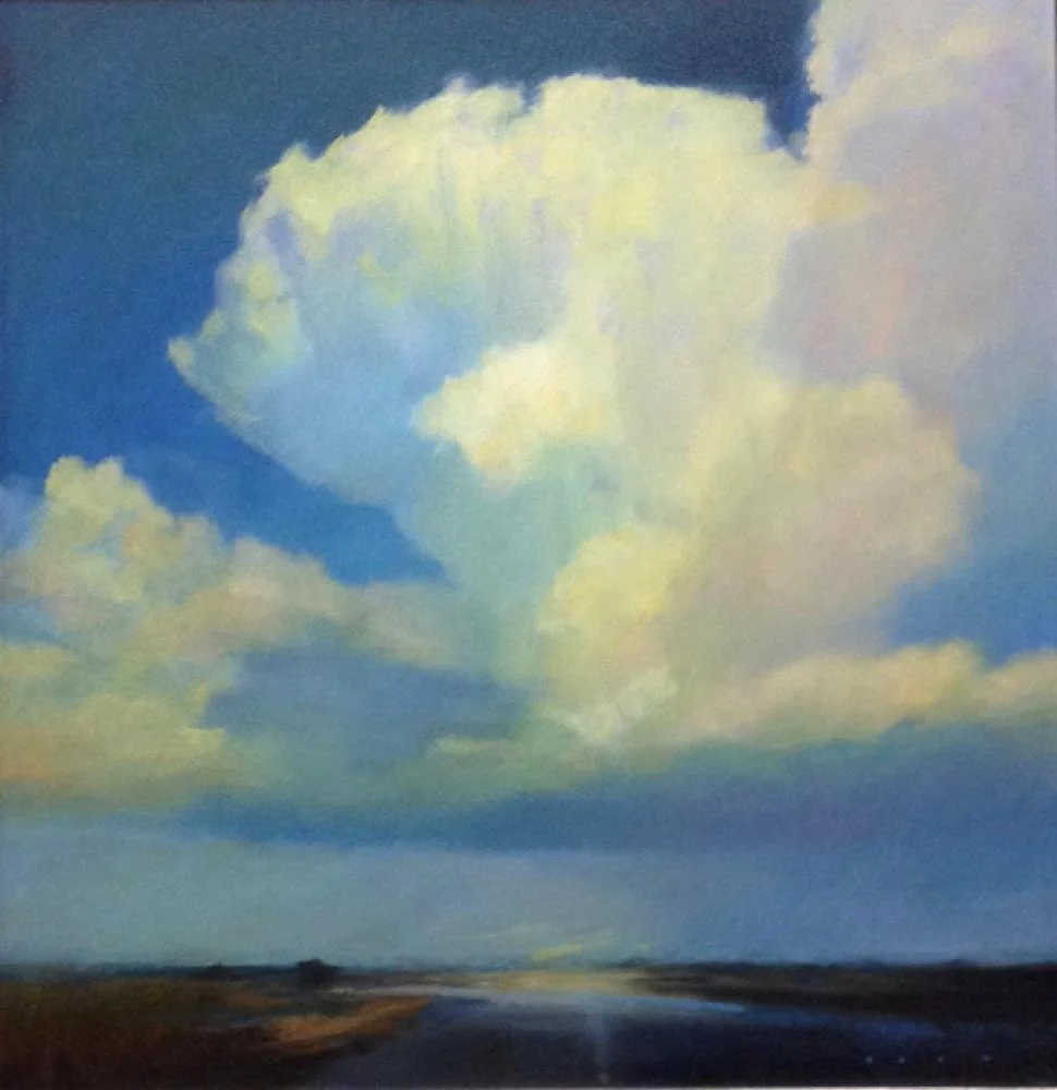 STEPHEN BACH, Blue Majesty Oil on Canvas, 24in x 24in