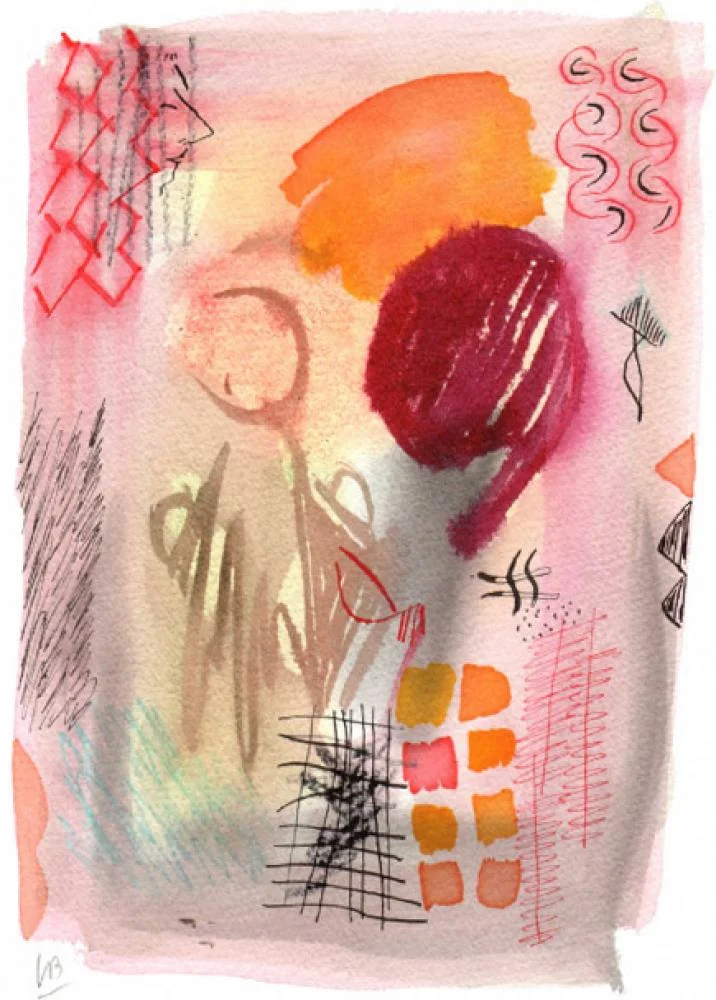 Lamar Briggs, Dream Walk Series No. 3 Watercolor, 10x7 in.