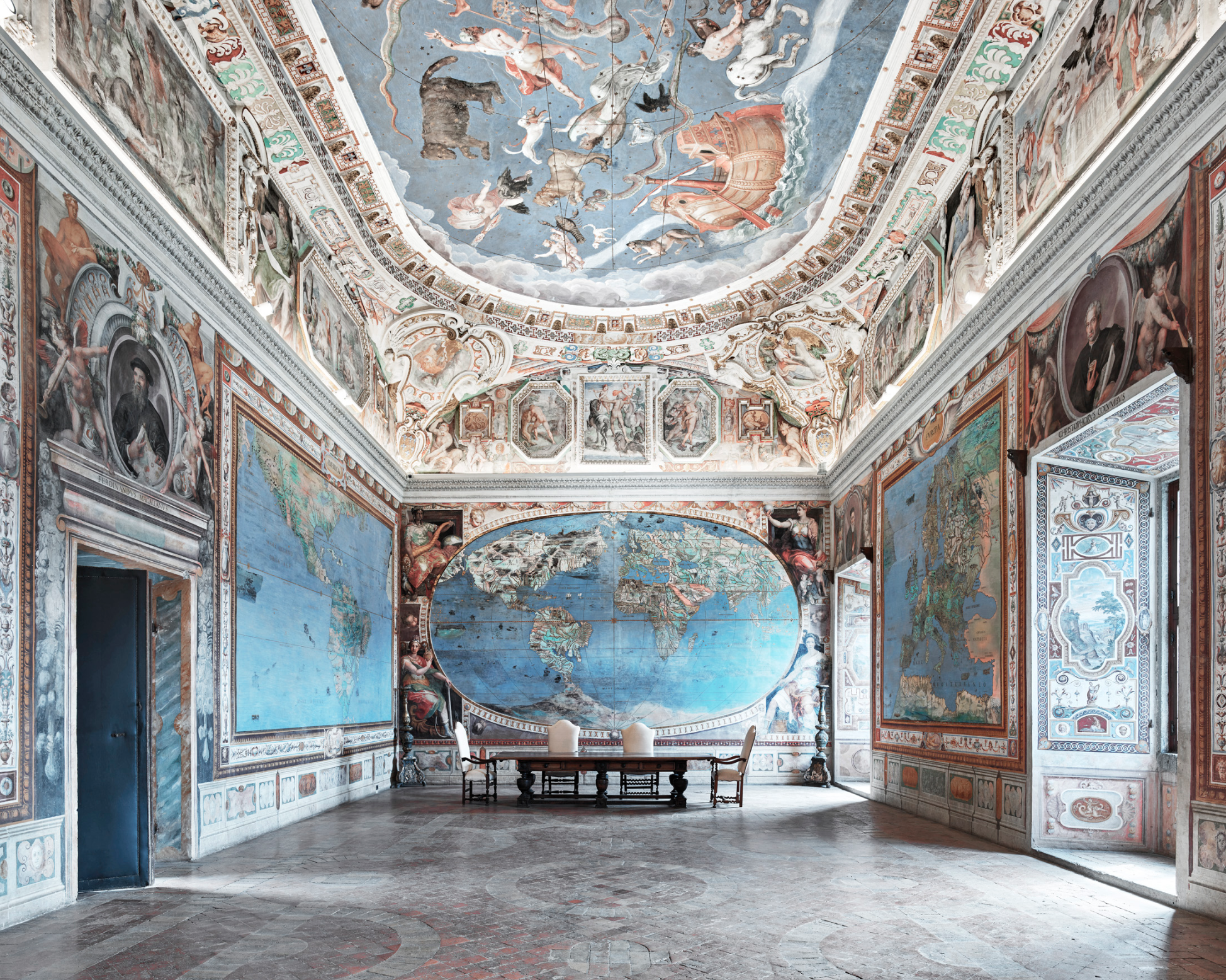DAVID BURDENY, Map Room, Italy Archival Pigment Print, 44 in. x 55 in.