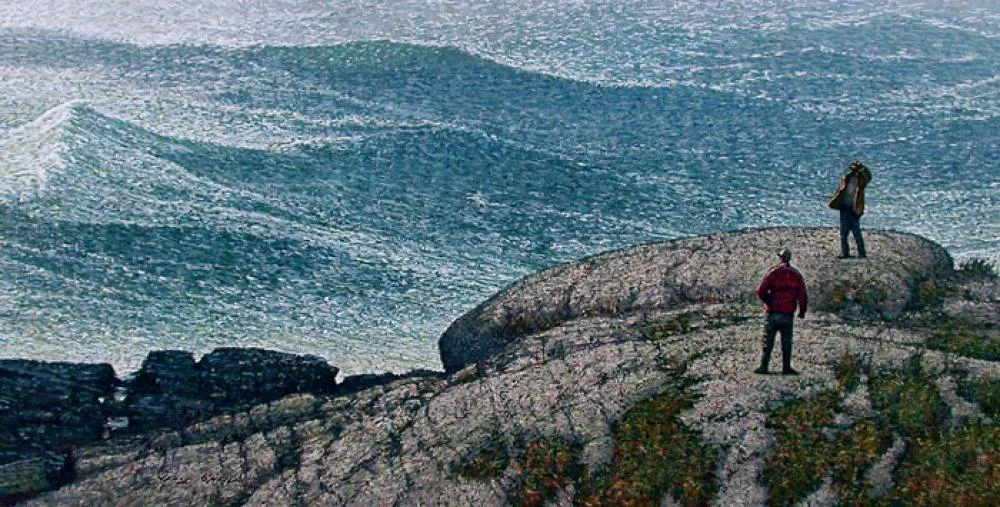 James O’Neil, Keeping Watch Acrylic on Panel, 12x24 in.