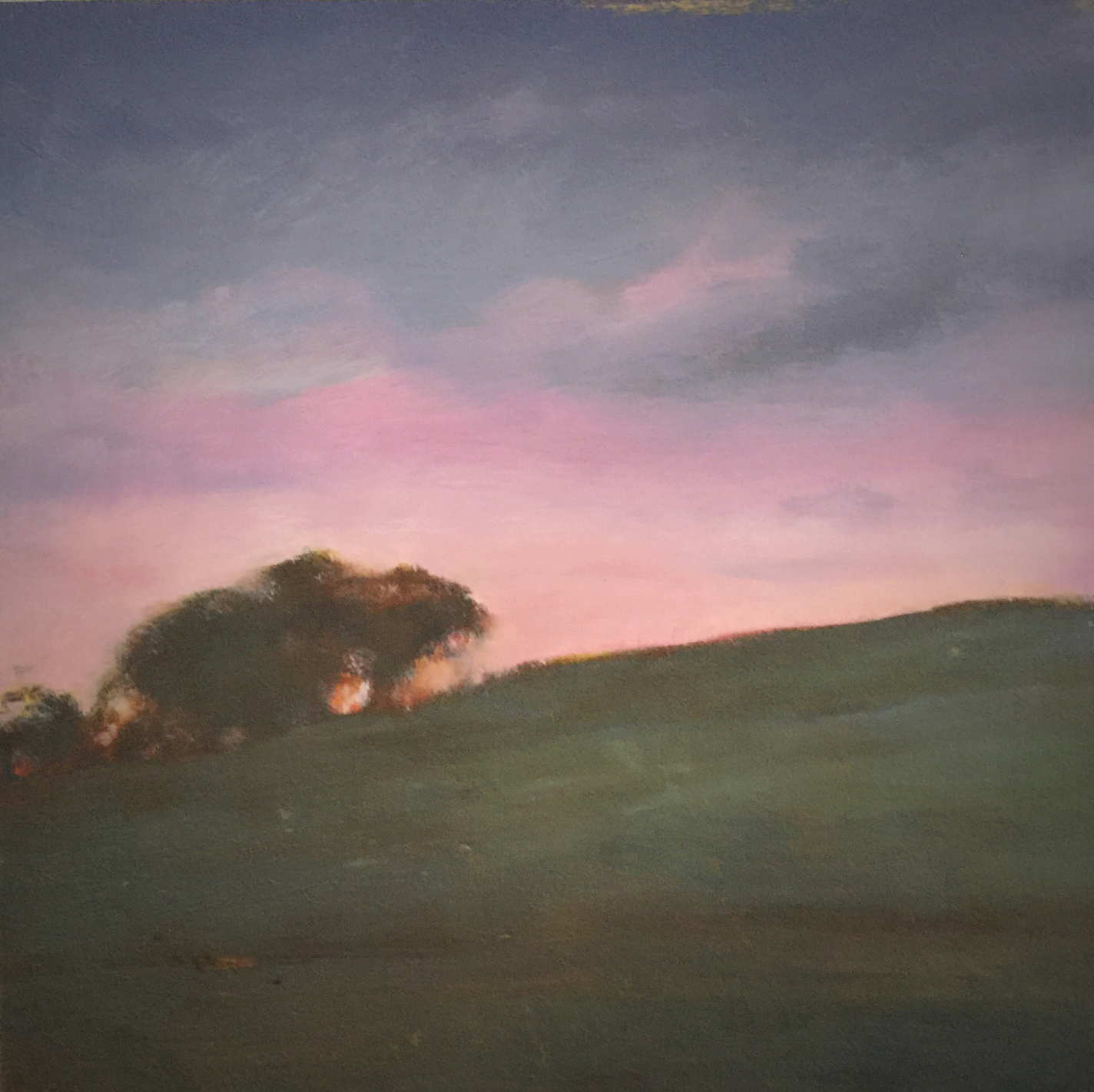 MICHAEL ORWICK, Field of Hopes Oil on Wood, 12in x12in.