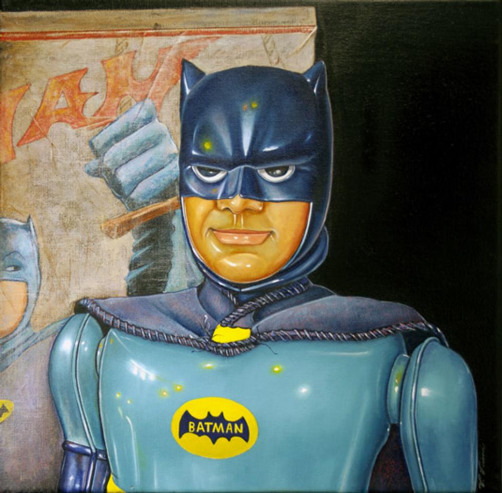 Vic Vicini, Batman 8 Oil on Linen, 20x20 in.