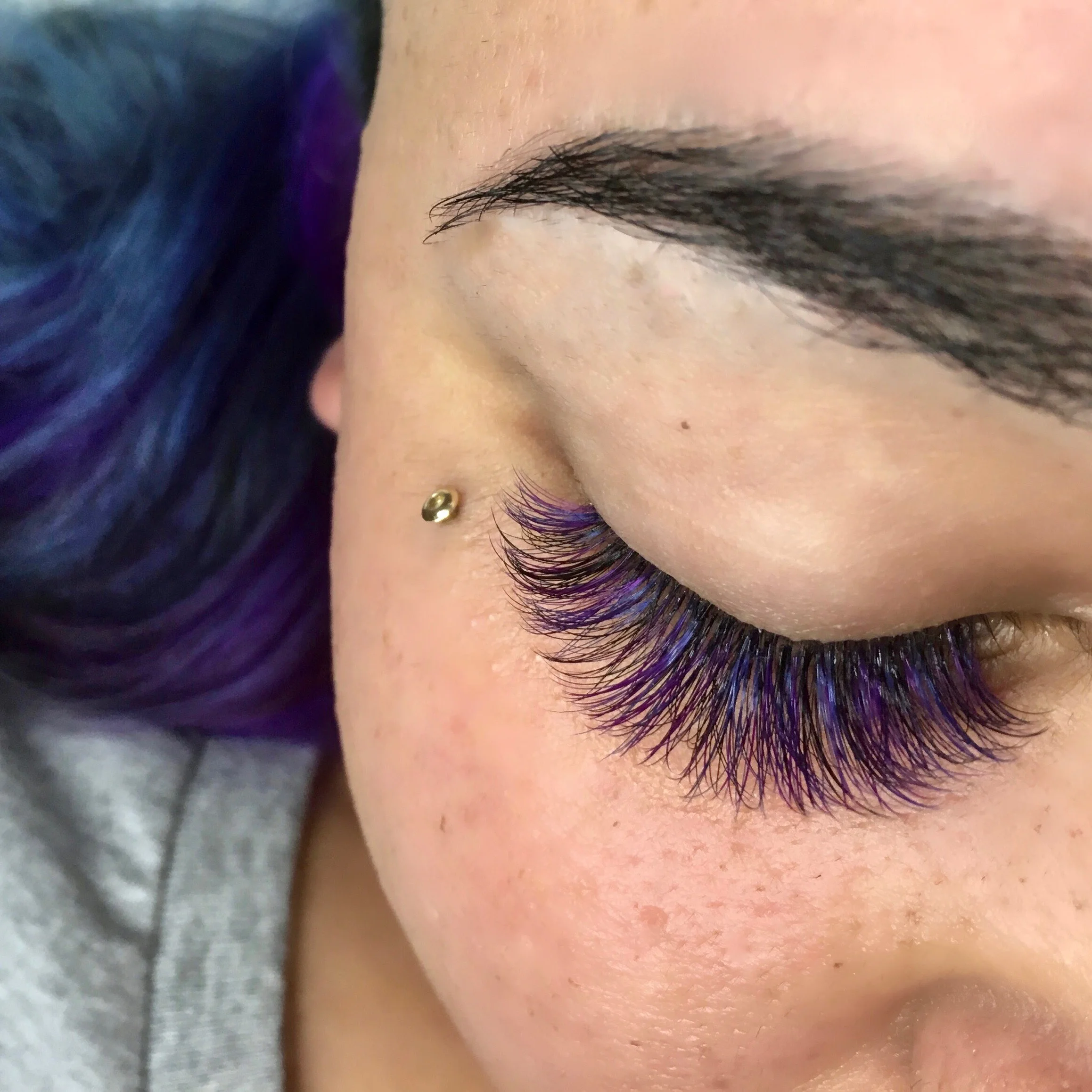 Designer Set with Blue & Purple Lashes Woven in
