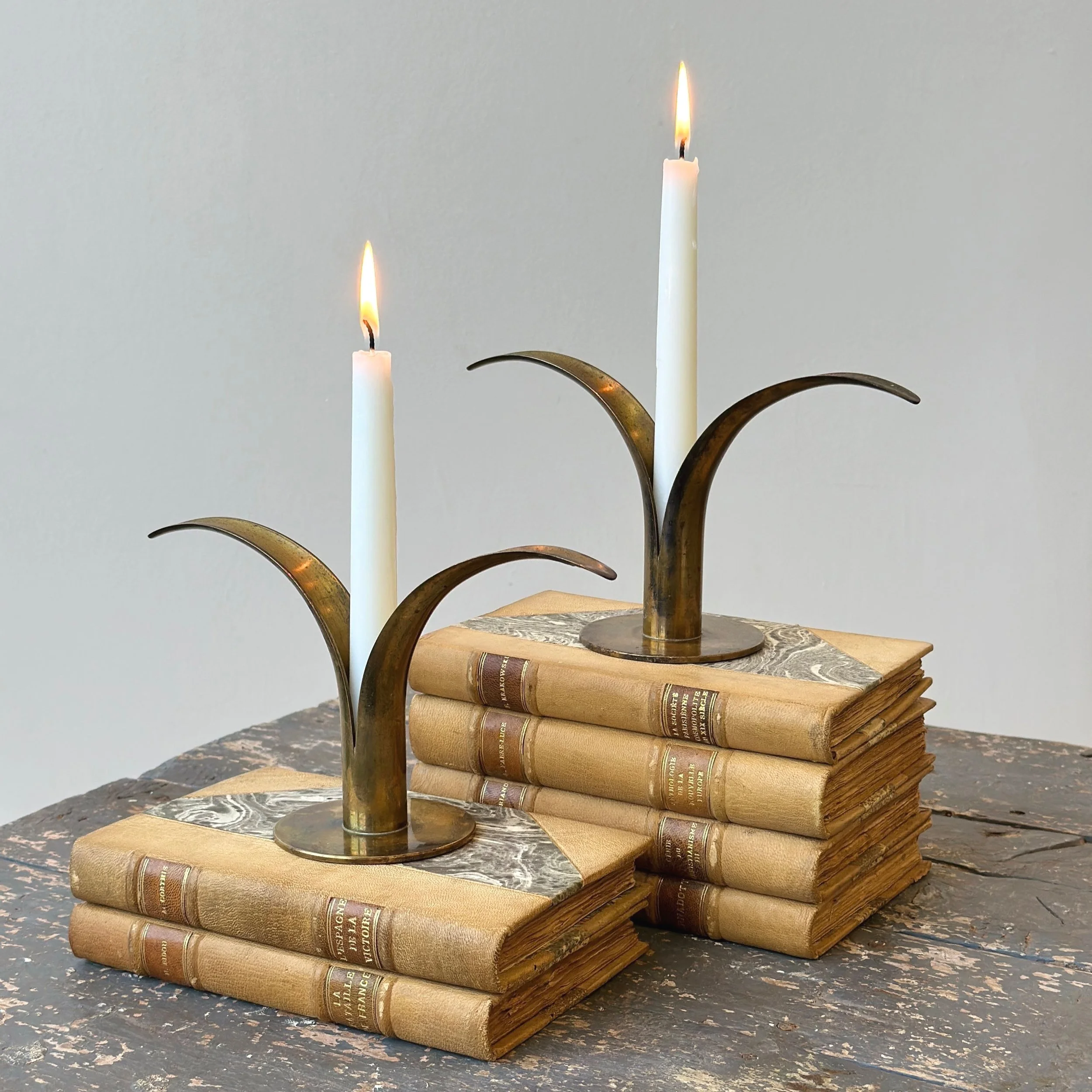 Vintage Candle Holders by Fritz Nagel and Caesar Stoffi for BMF