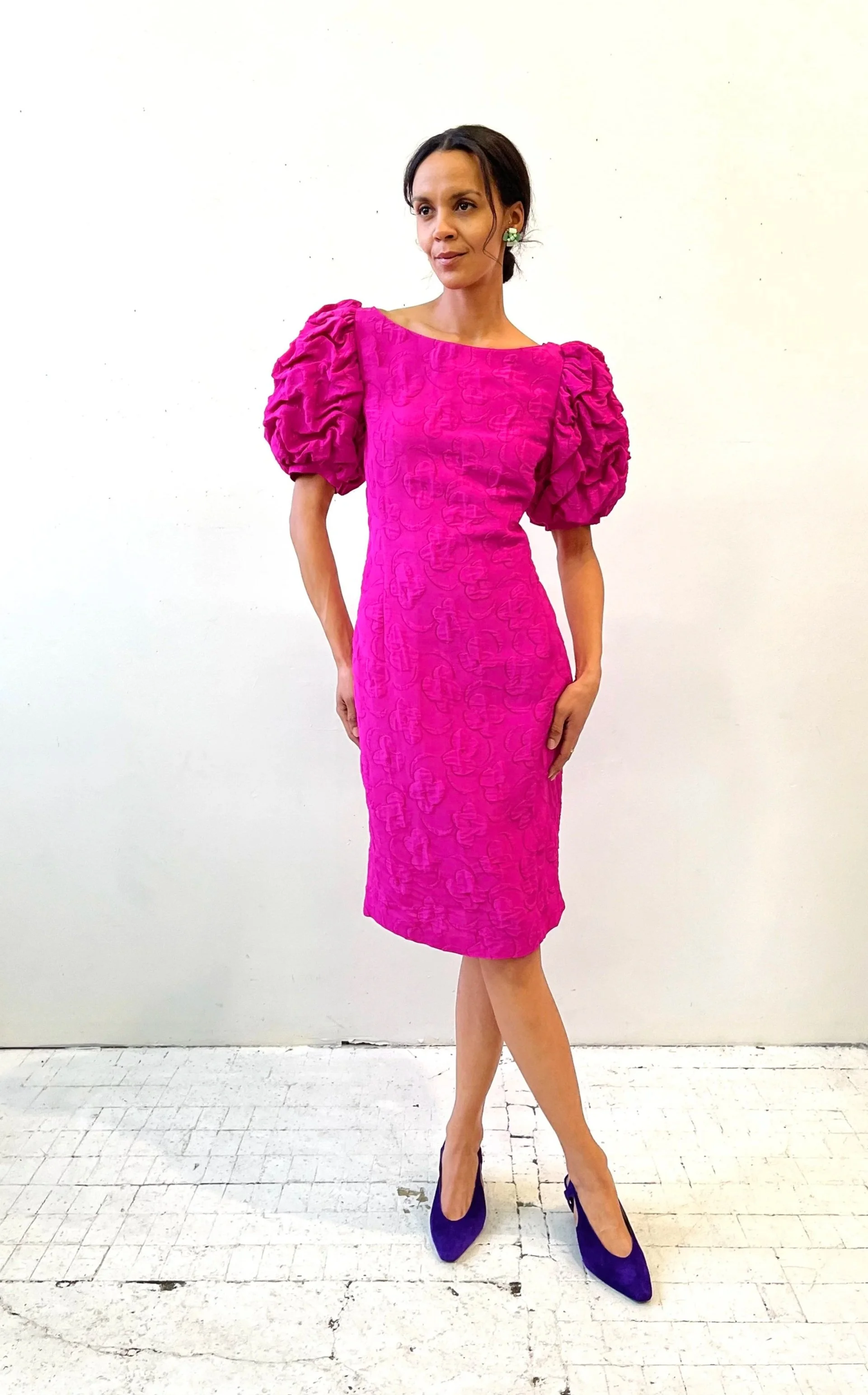 open lace back dress Blush 3/4 Sleeve Textured Knit Dress  Dressbarn