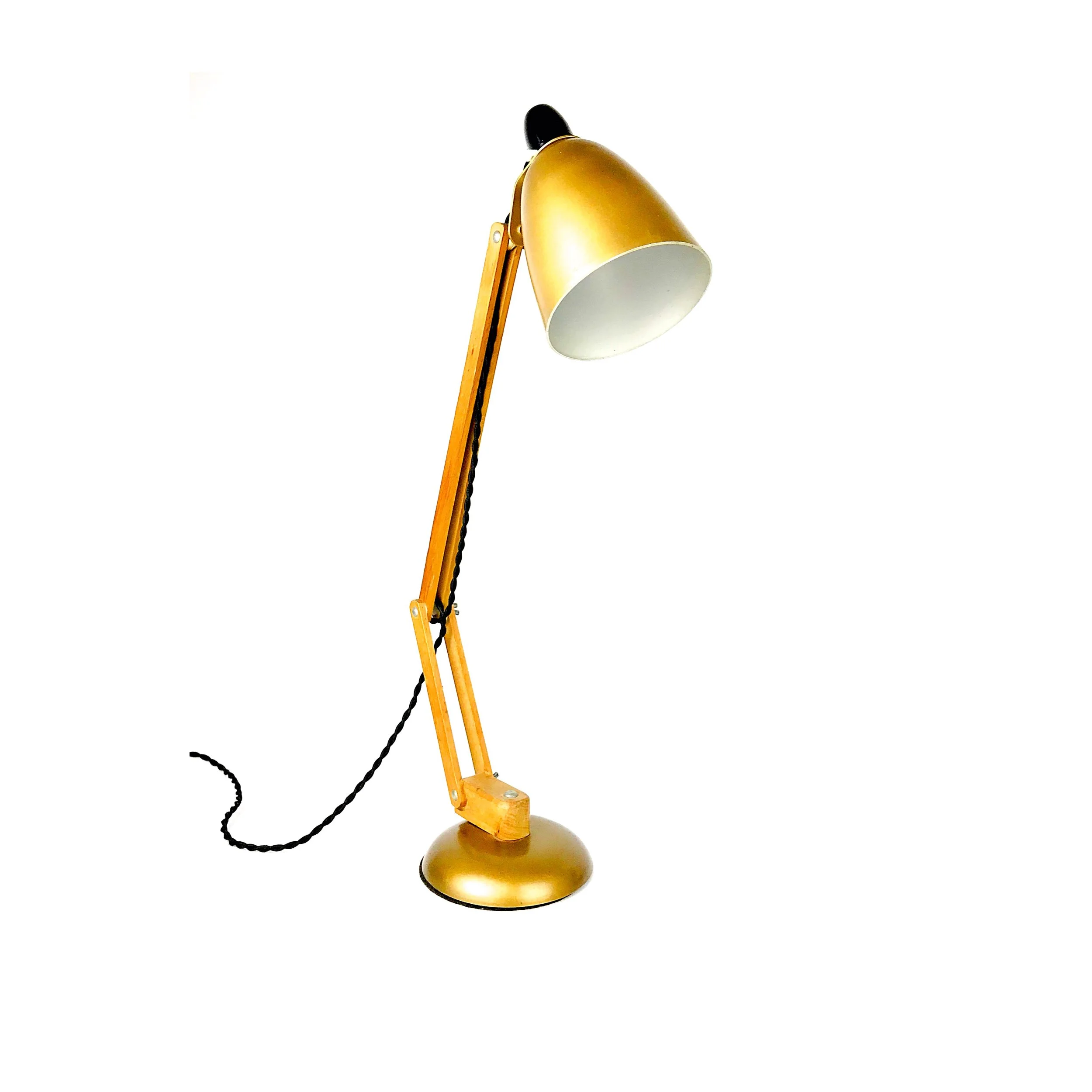 Vintage Gold Mid Century Maclamp Desk Lamp by Terence Conran