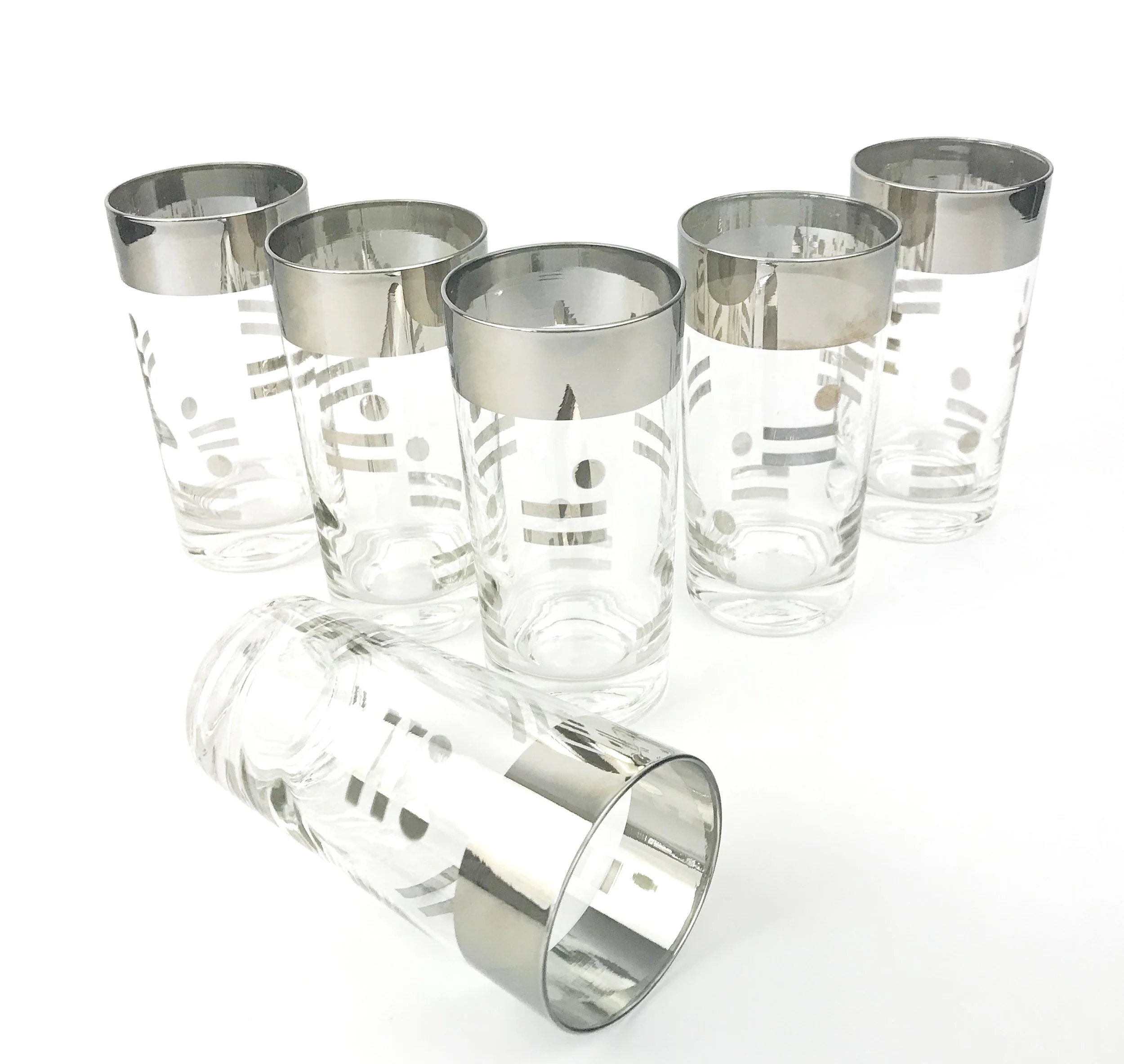 Vintage Dorothy Thorpe Silver Rimmed Abstract Glasses