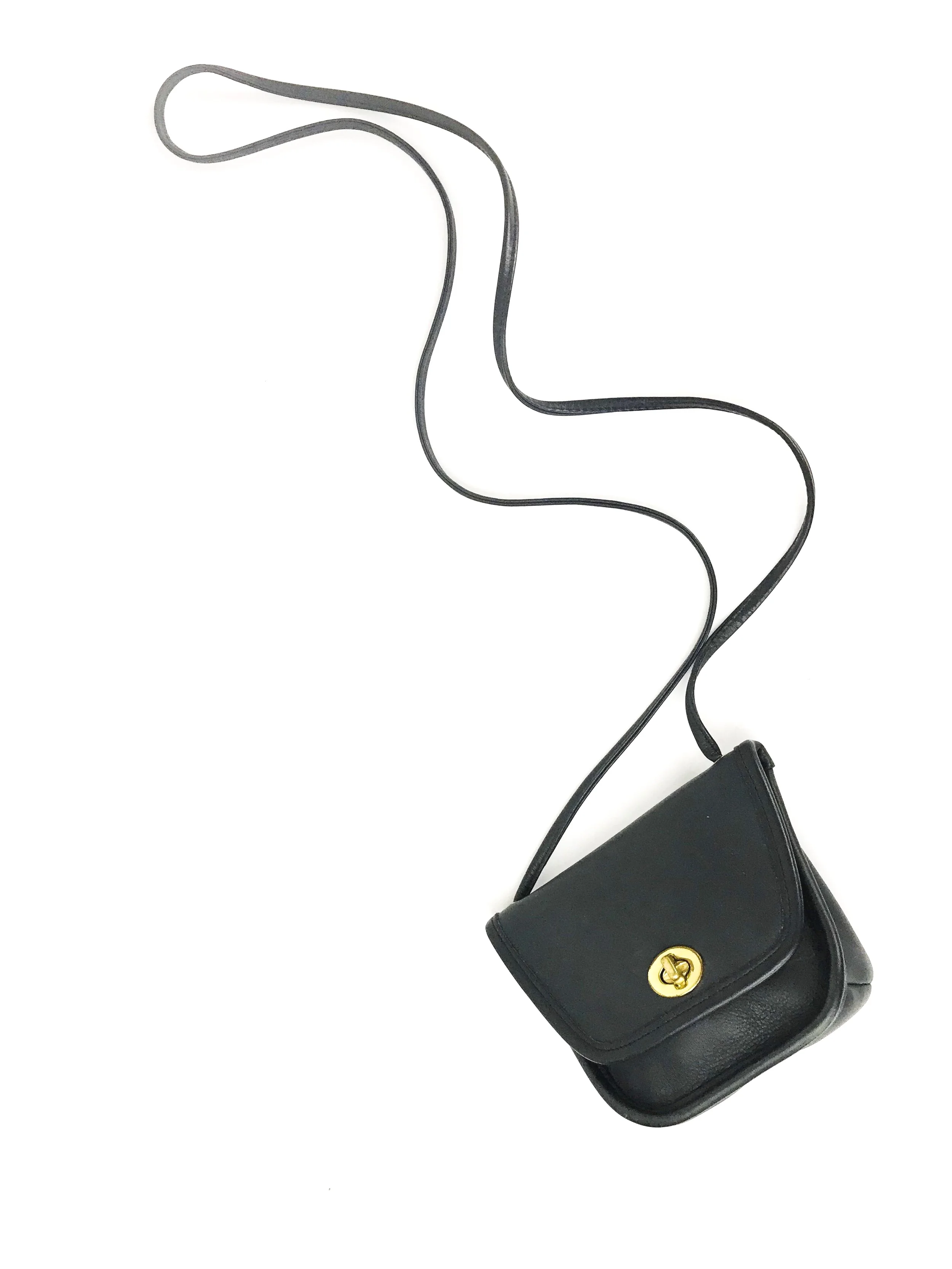 Vintage Coach Navy Everett Mini Crossbody Bag — portmanteau new york